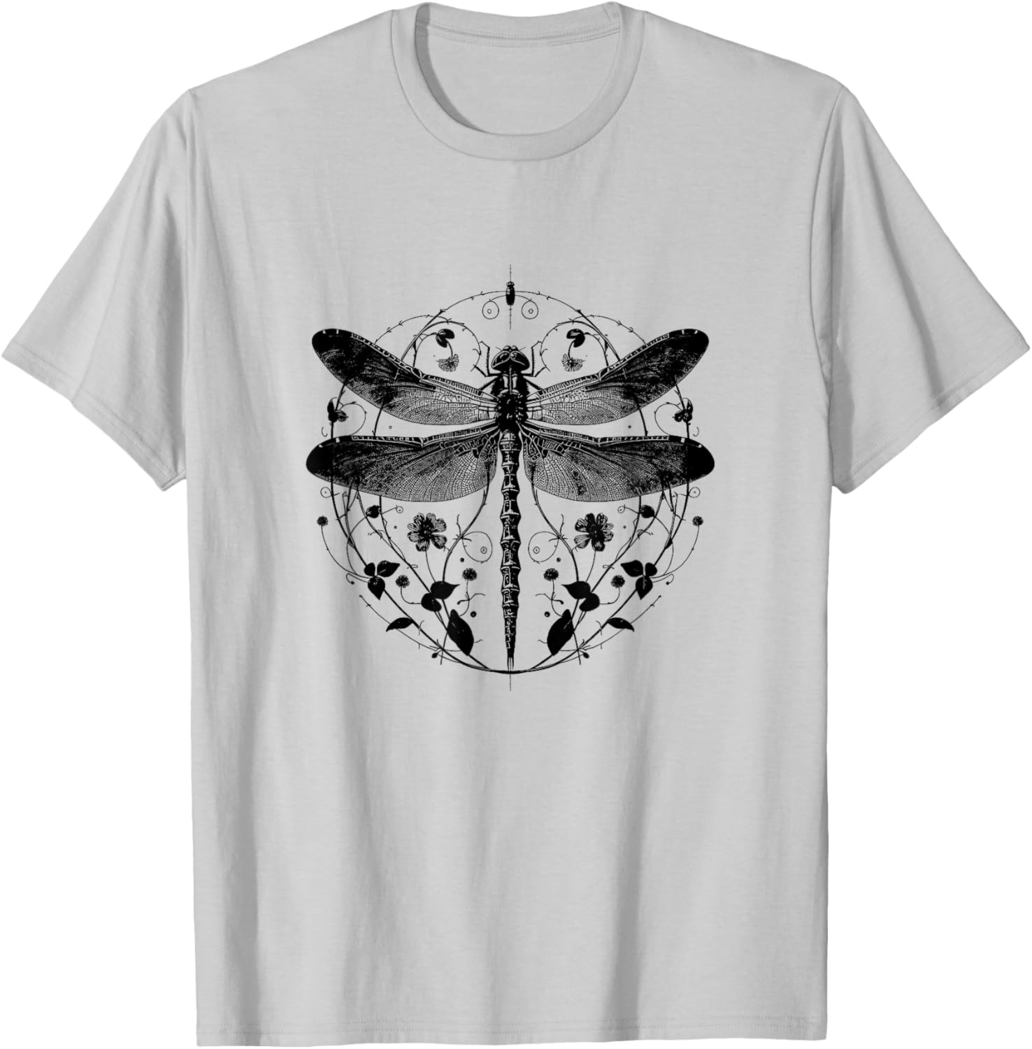 Cute Casual Summer Dragonfly Print T-Shirt for Stylish Comfort - 19