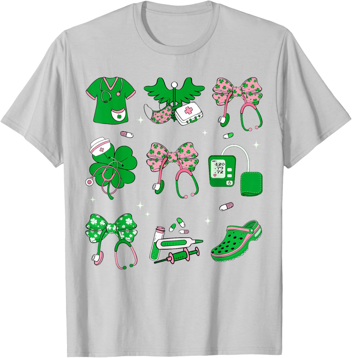 Lucky Shamrock Nurse T-Shirt for St. Patrick's Day Celebration - 7