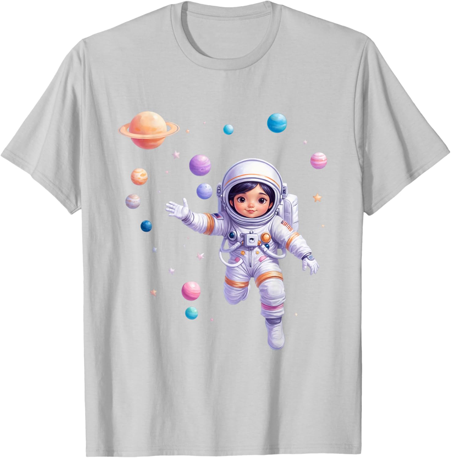 Cute Space Explorer T-Shirt for Future Astronaut Girls - Adorable Design - 11
