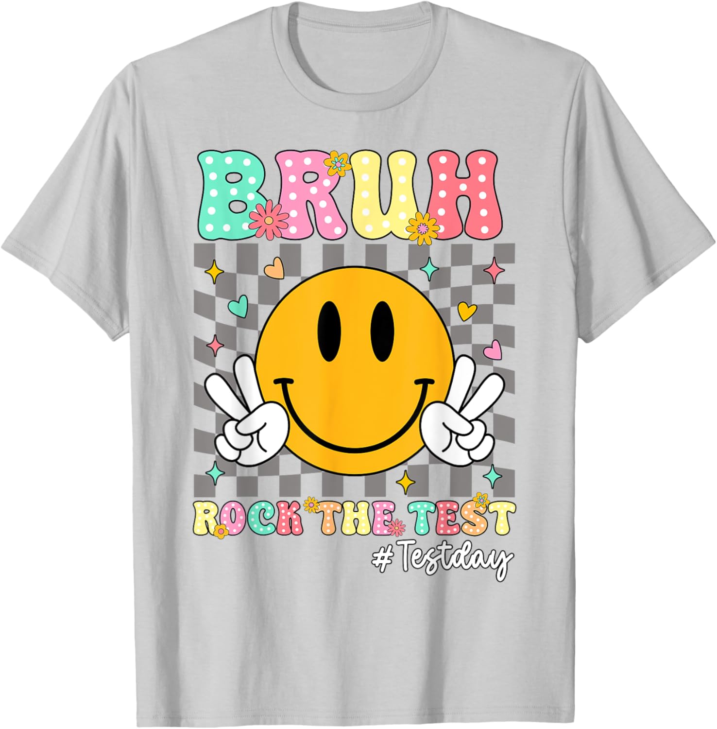 You Got This Test Day Smile Rock the Test Kids T-Shirt for Boys and Girls - 25