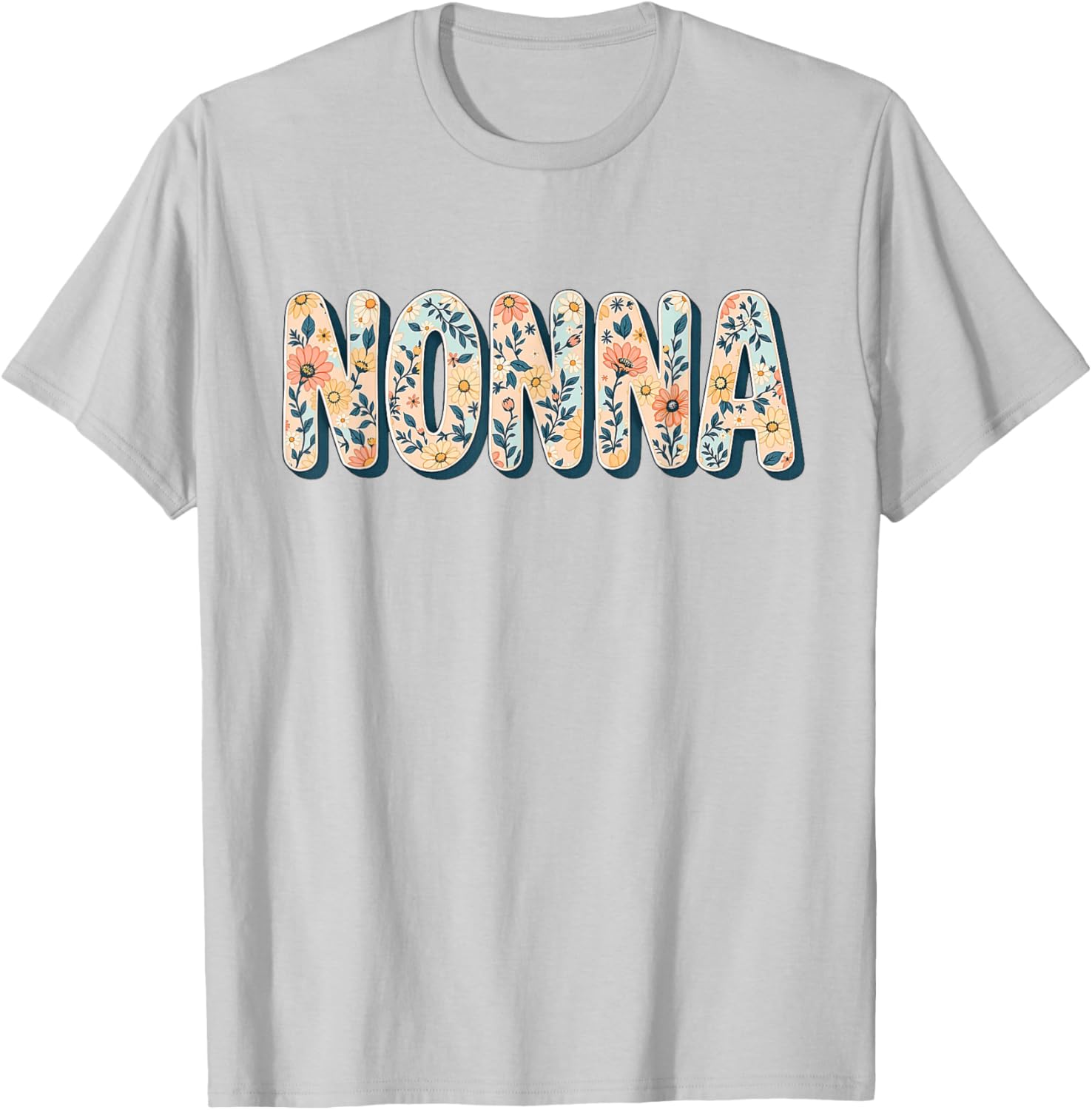Wildflowers Nonna Floral Mother's Day T-Shirt for Stylish Grandmas - 12