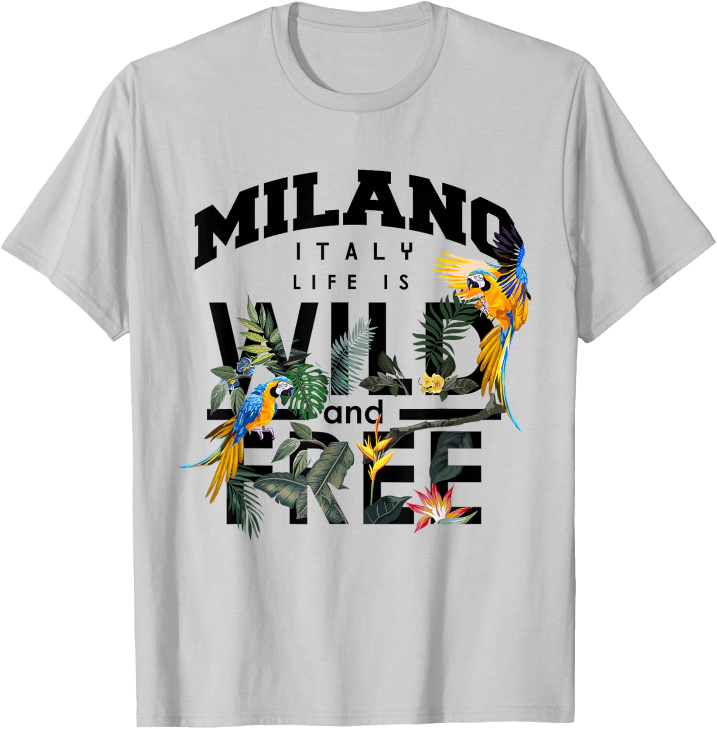 I Love Milano Floral Graphic T-Shirt for Wild & Free Spirits - 5