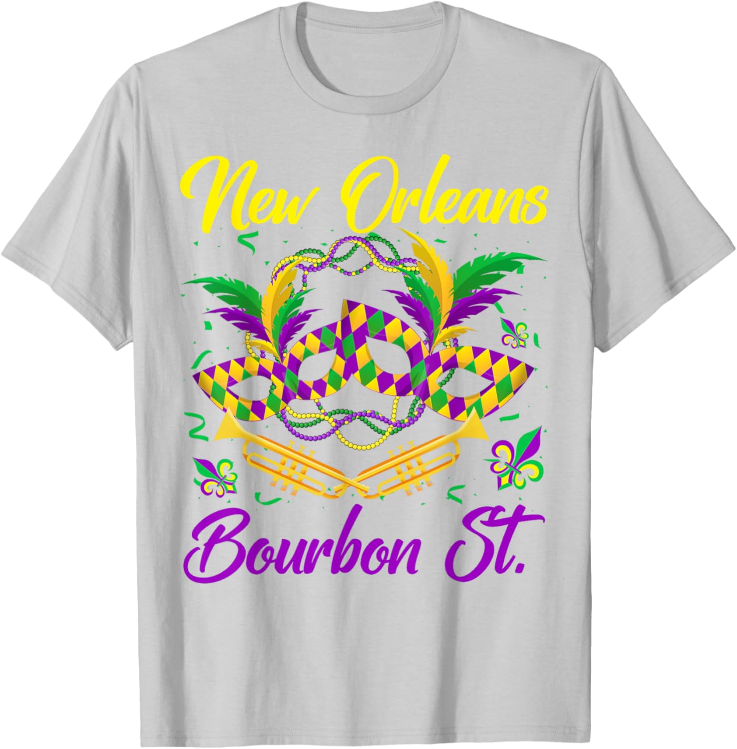 Funny NOLA Bourbon Street Mardi Gras T-Shirt for Fat Tuesday Celebrations - 14