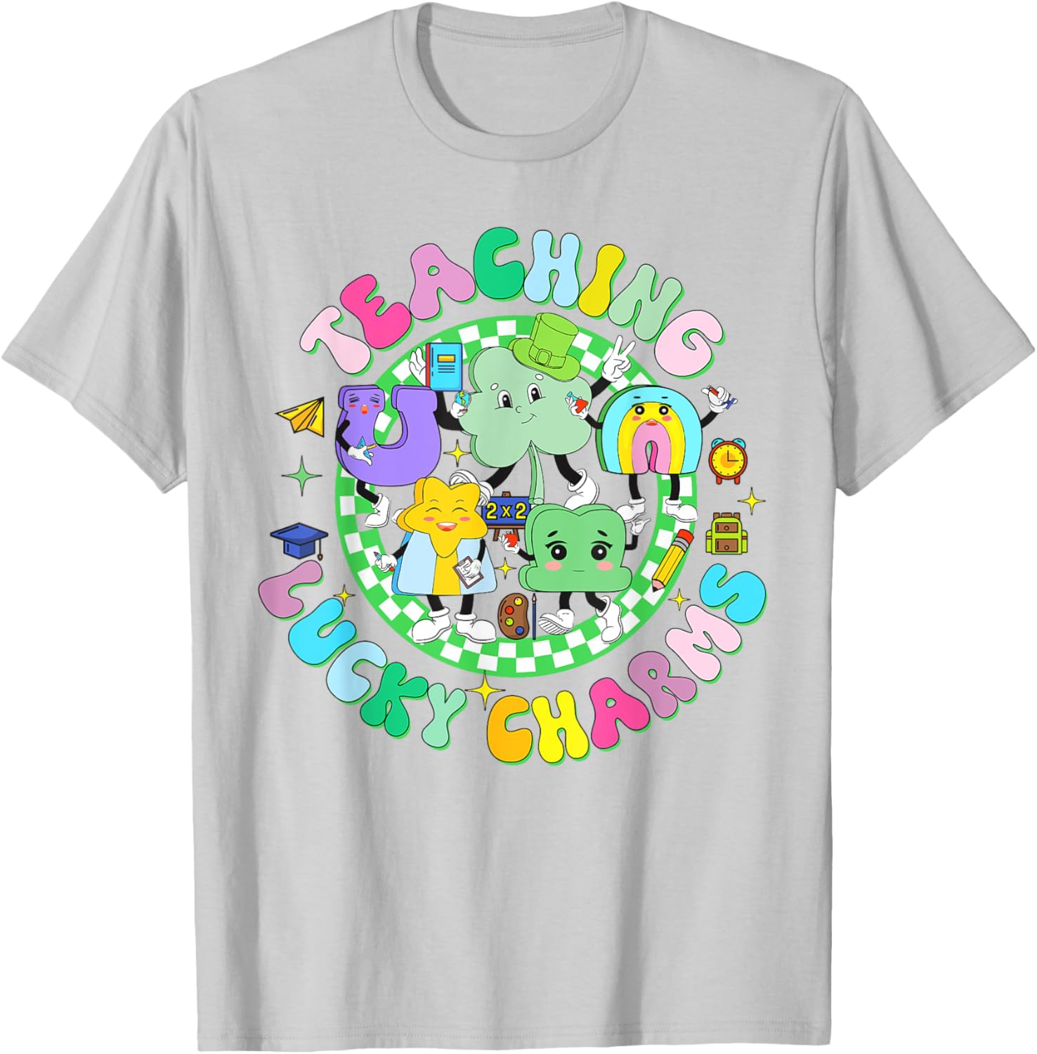 Lucky Charms St Patrick's Day Teacher T-Shirt for Classroom Fun - 28
