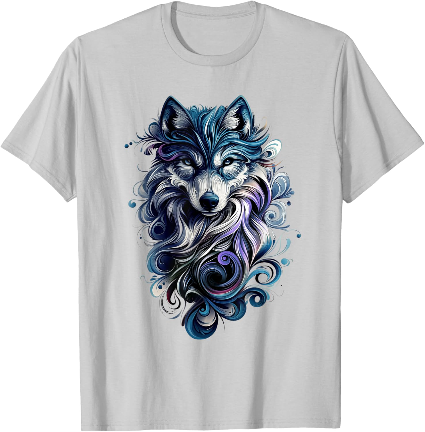 Colorful Wolf T-Shirt for Nature Lovers - Stylish Wildlife Apparel - 12
