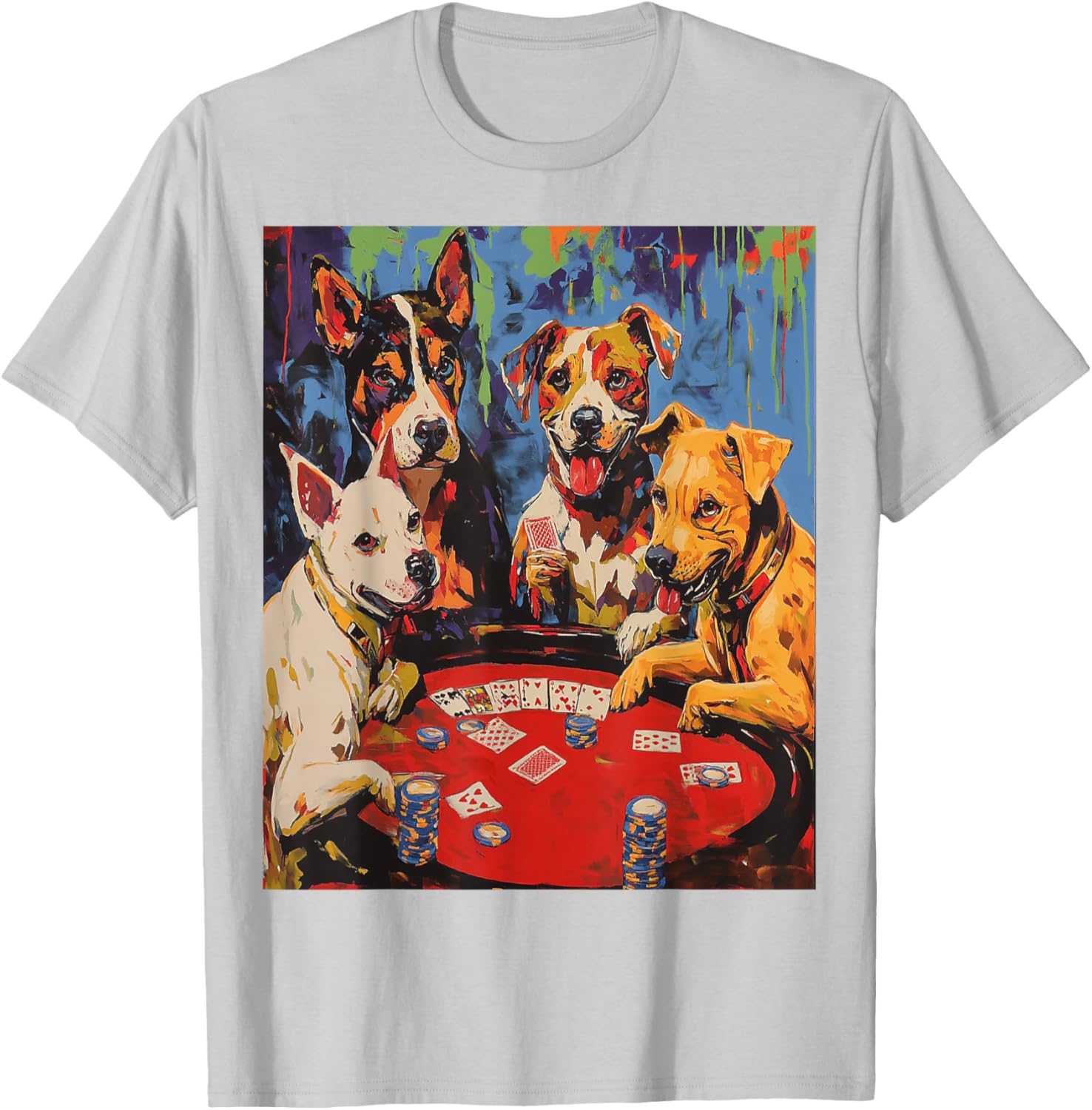 Dogs Playing Poker T-Shirt for Fun Pet Lovers - Stylish Graphic Tee - 8