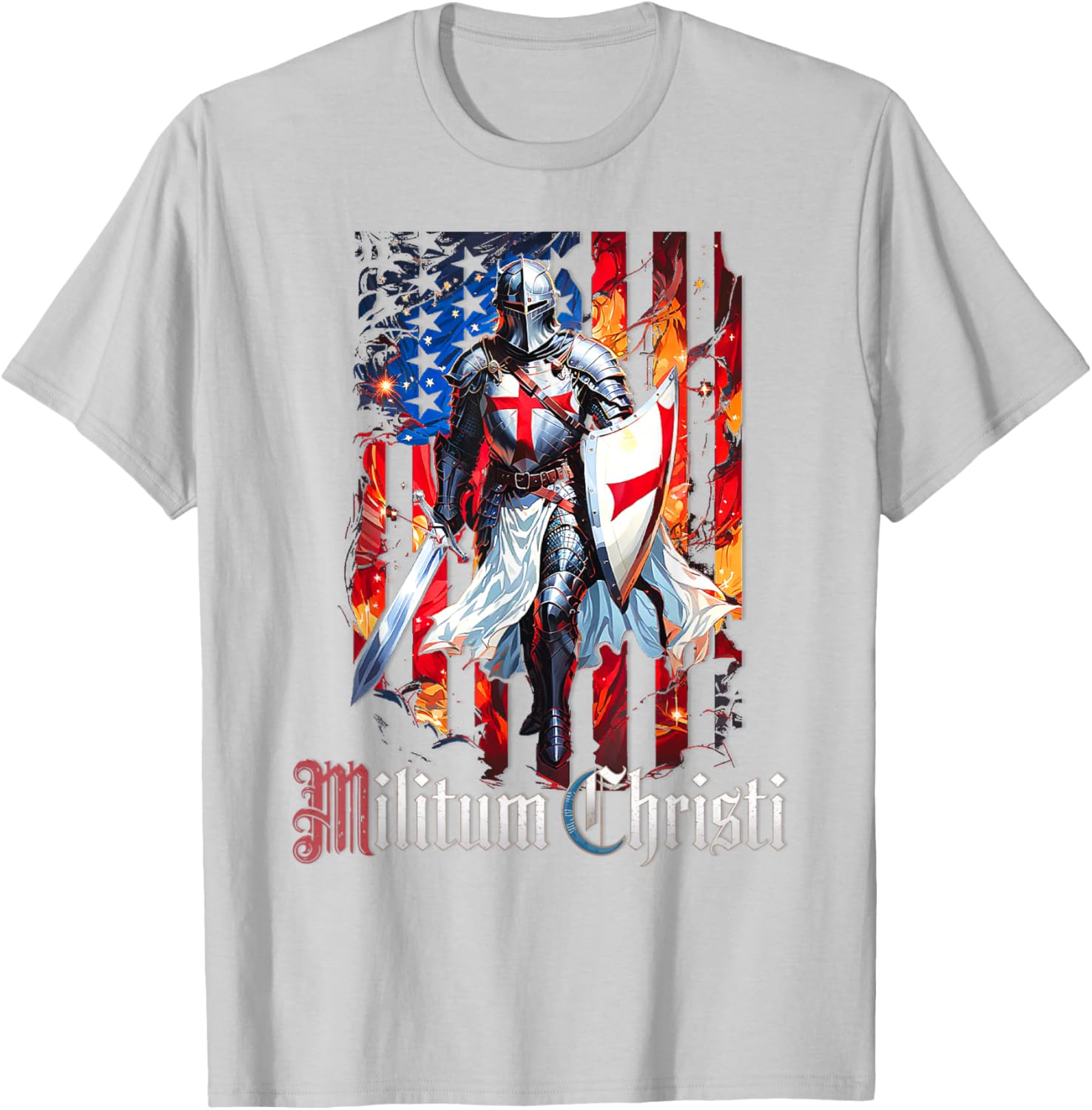 Catholic Knight Templar Crusader Cross T-Shirt for Faith and Style - 10