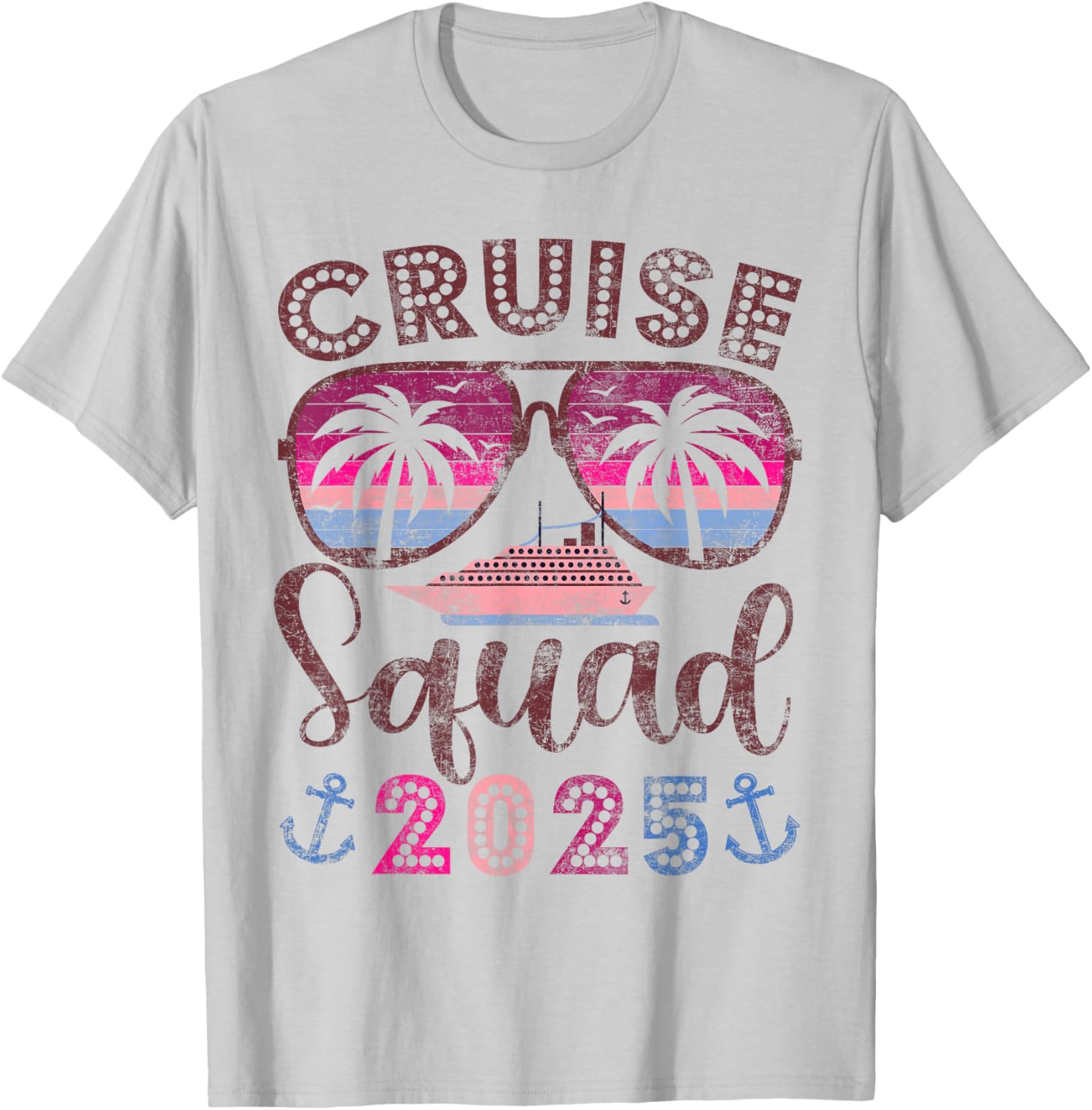 Cruise Squad 2025 Family Vacation Matching Group T-Shirt for Friends - 4