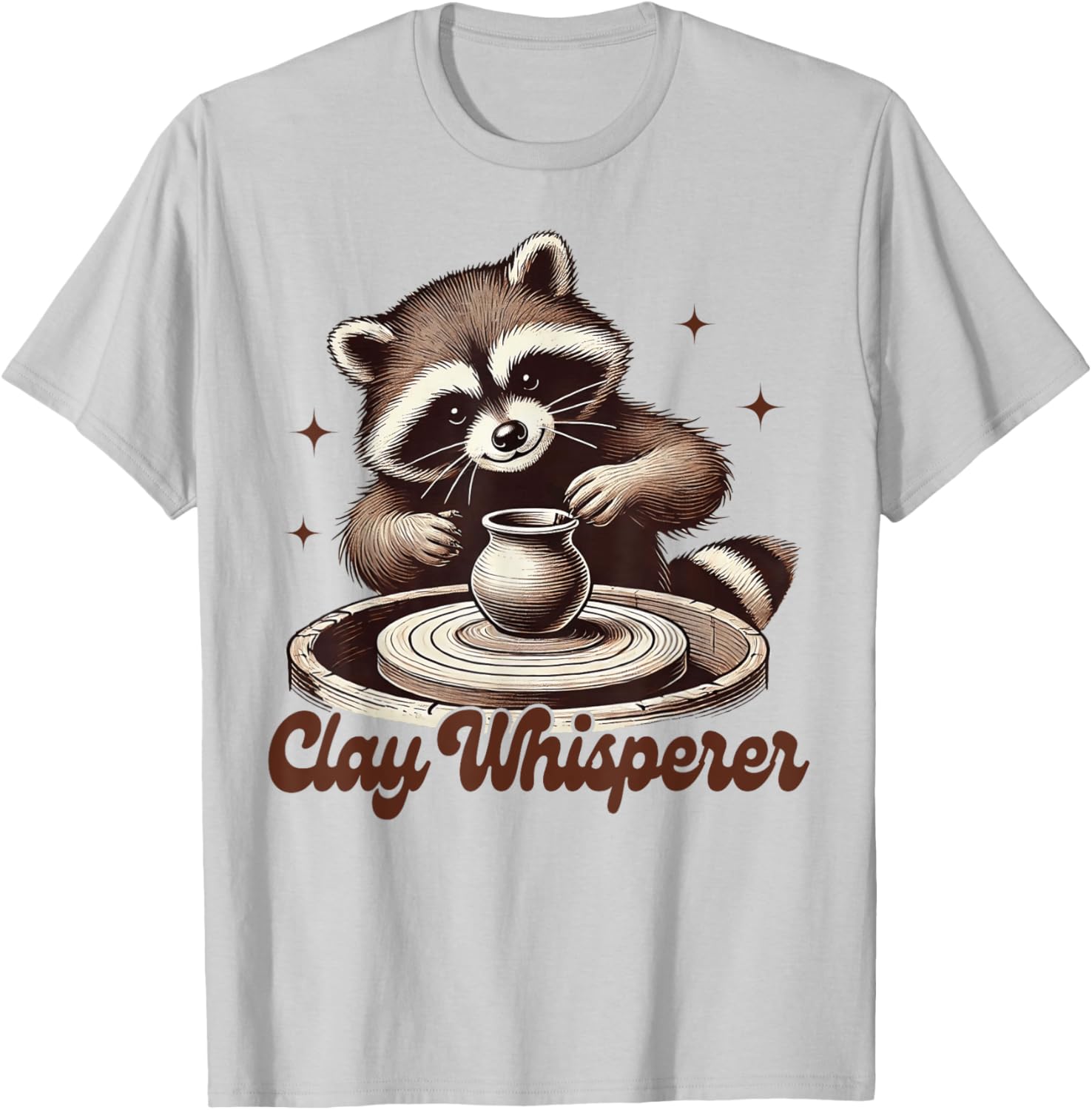 Pottery Artist Racoon Ceramic Clay Whisperer T-Shirt for Creatives - 1