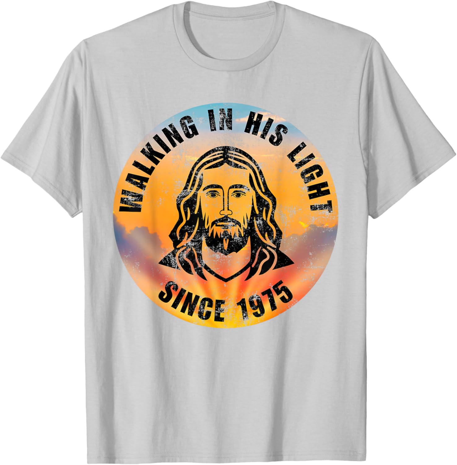 Walking In His Light Since 1975 Inspirational Christian T-Shirt - 26
