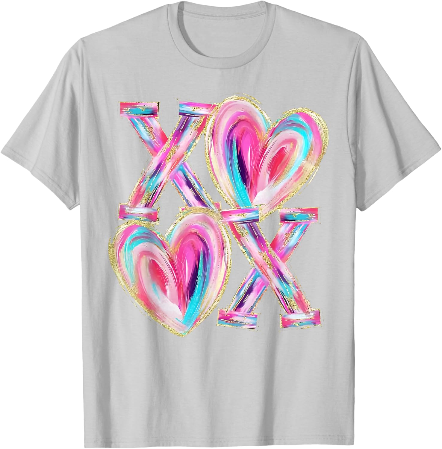Valentine Abstract Heart T-Shirt for Girls and Women - Cute and Stylish - 2