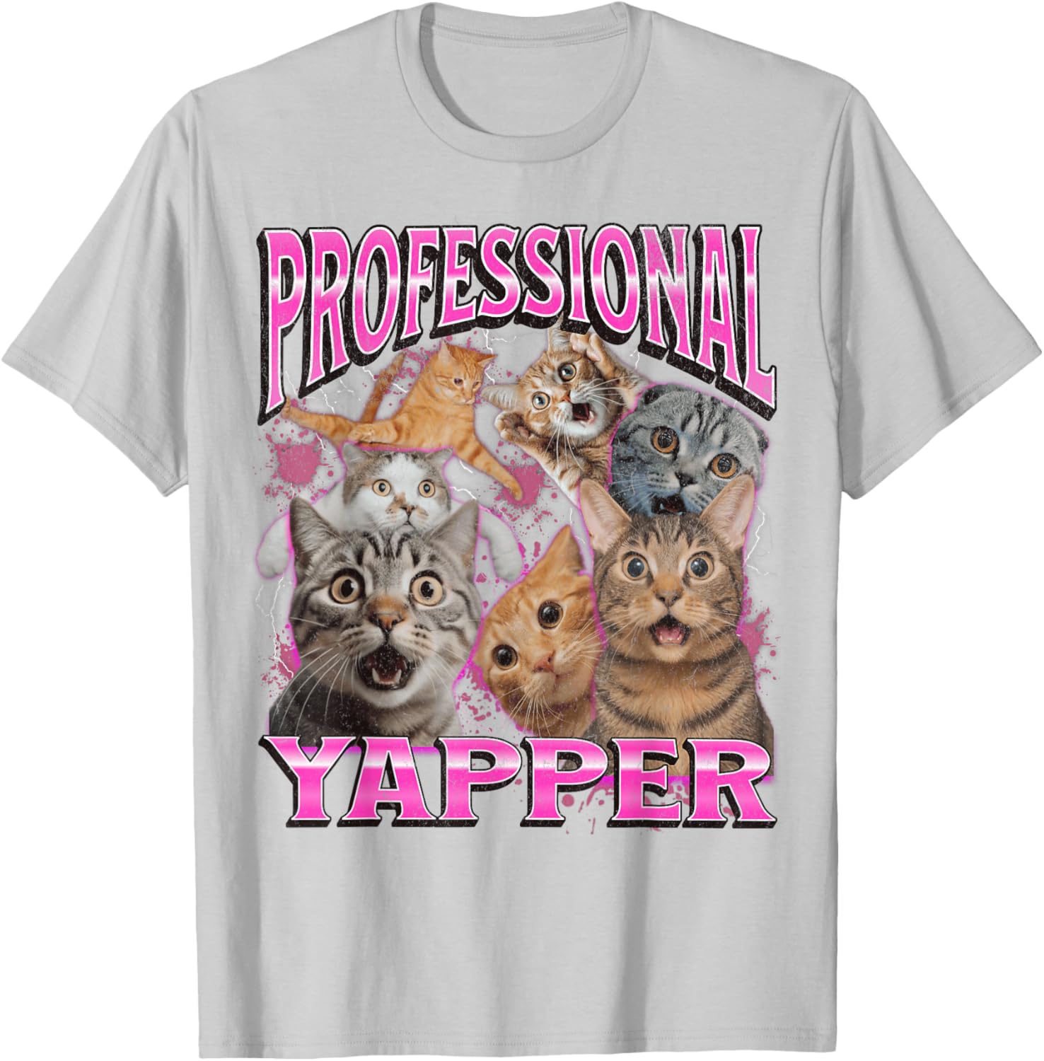 Funny 90s Cat Meme T-Shirt for Men and Women - Yapper Graphic Tee - 6