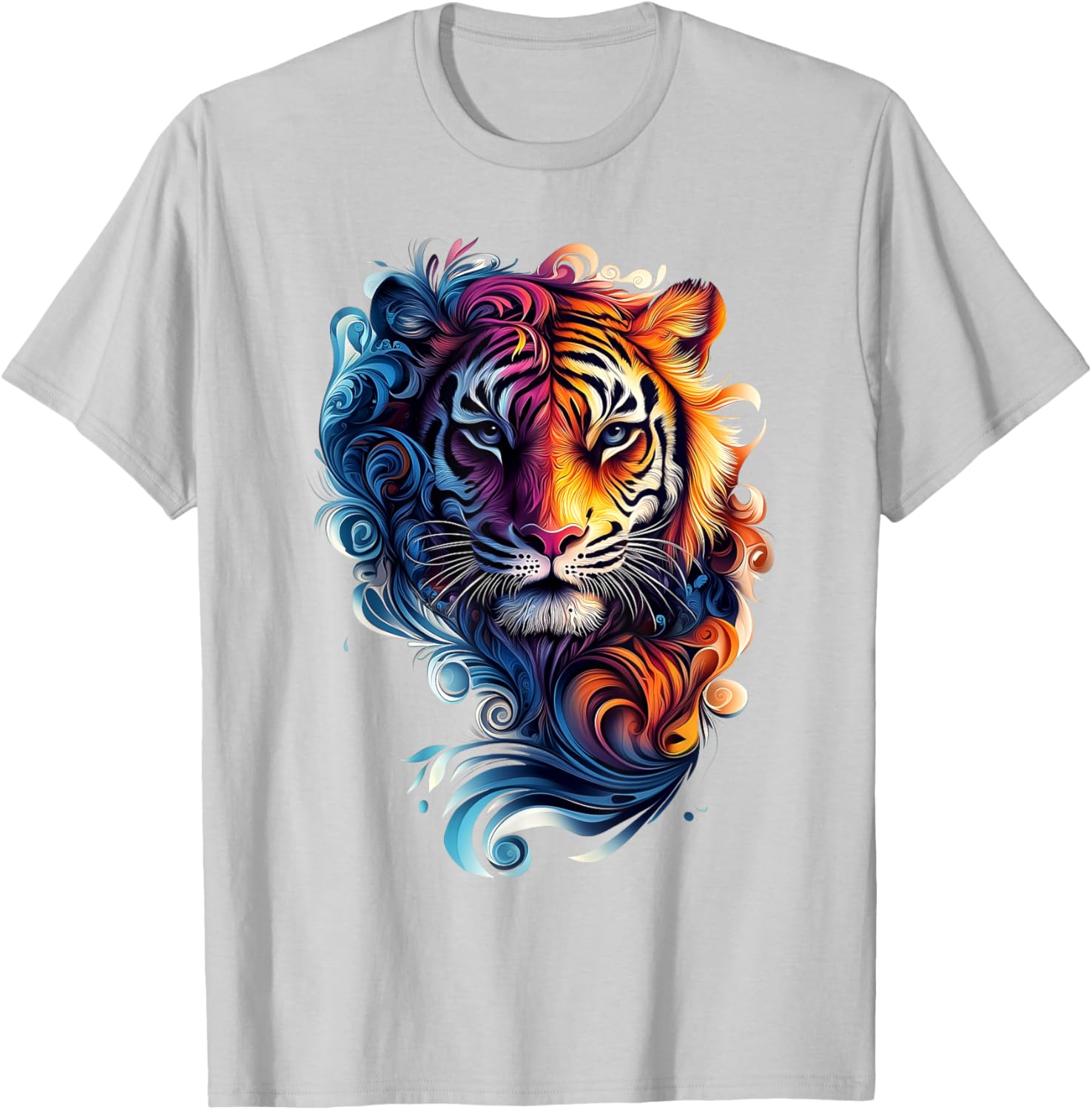 Colorful Tiger Wildlife T-Shirt for Nature Lovers - Stylish and Fun - 24