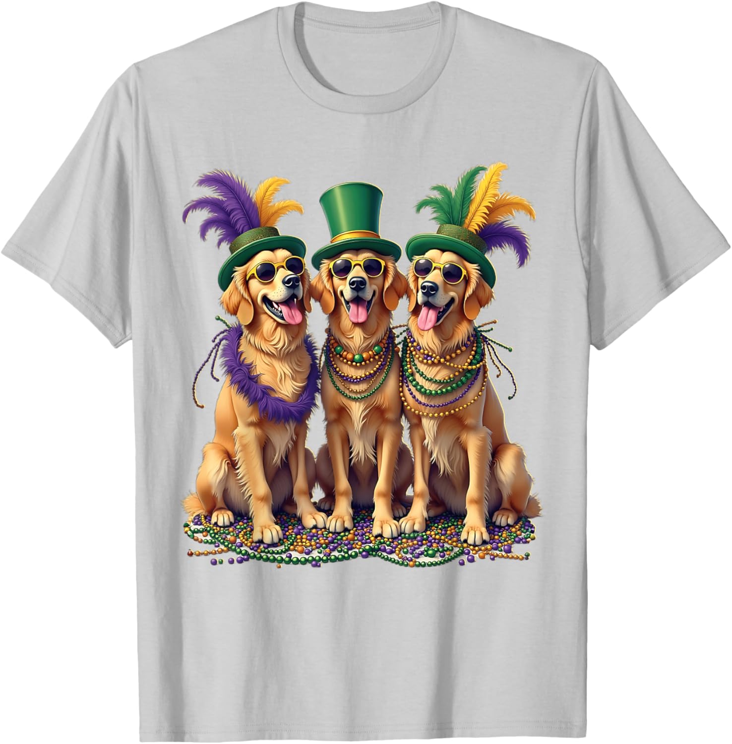 Festive Labrador Mardi Gras T-Shirt for Dog Lovers and Celebration Fans - 16