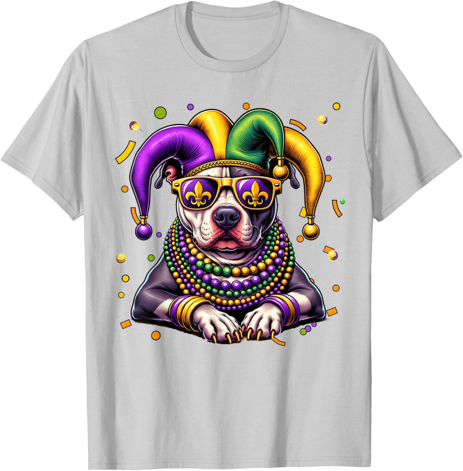 Mardi Gras Pitbull Festival T-Shirt for Men and Women - Fun Carnival Wear - 14