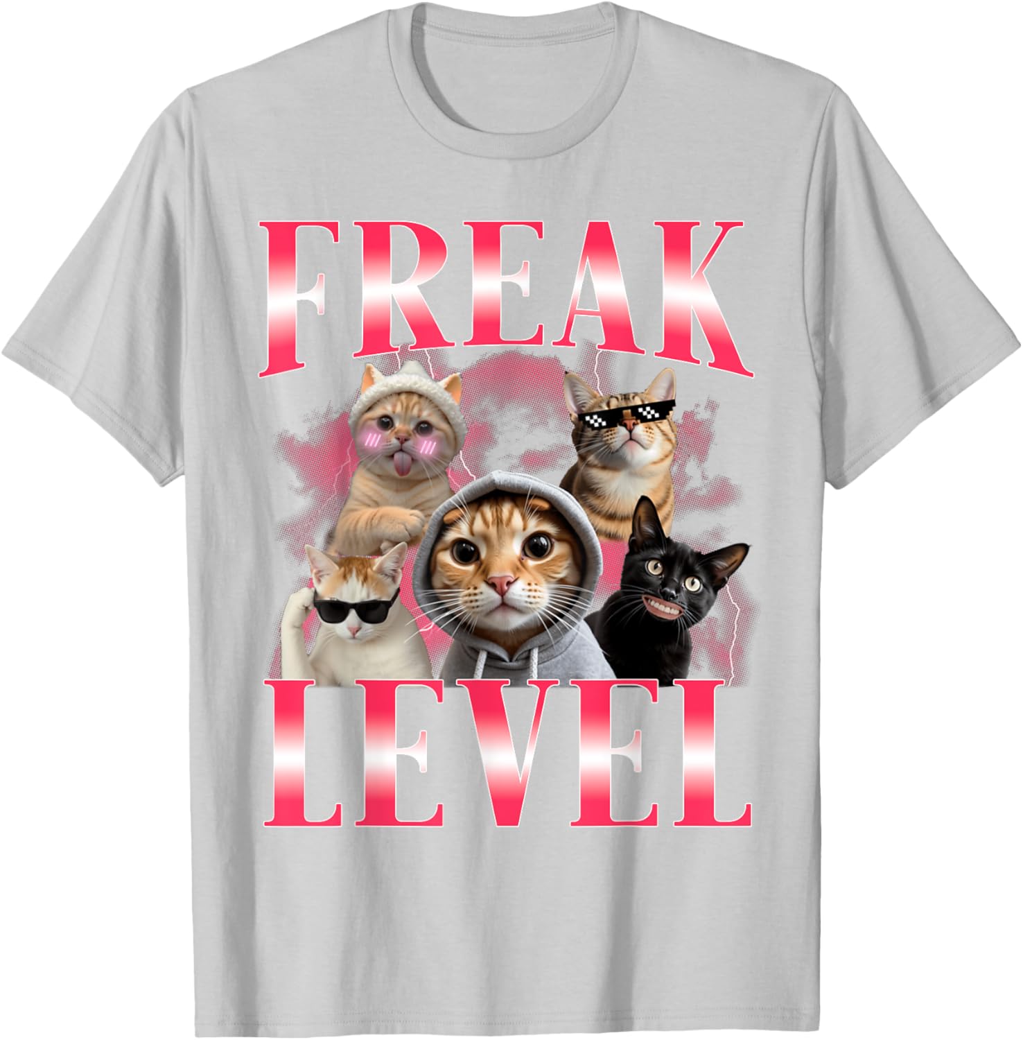 Funny Cat Meme T-Shirt Certified Freak Humor for Cat Lovers - 15