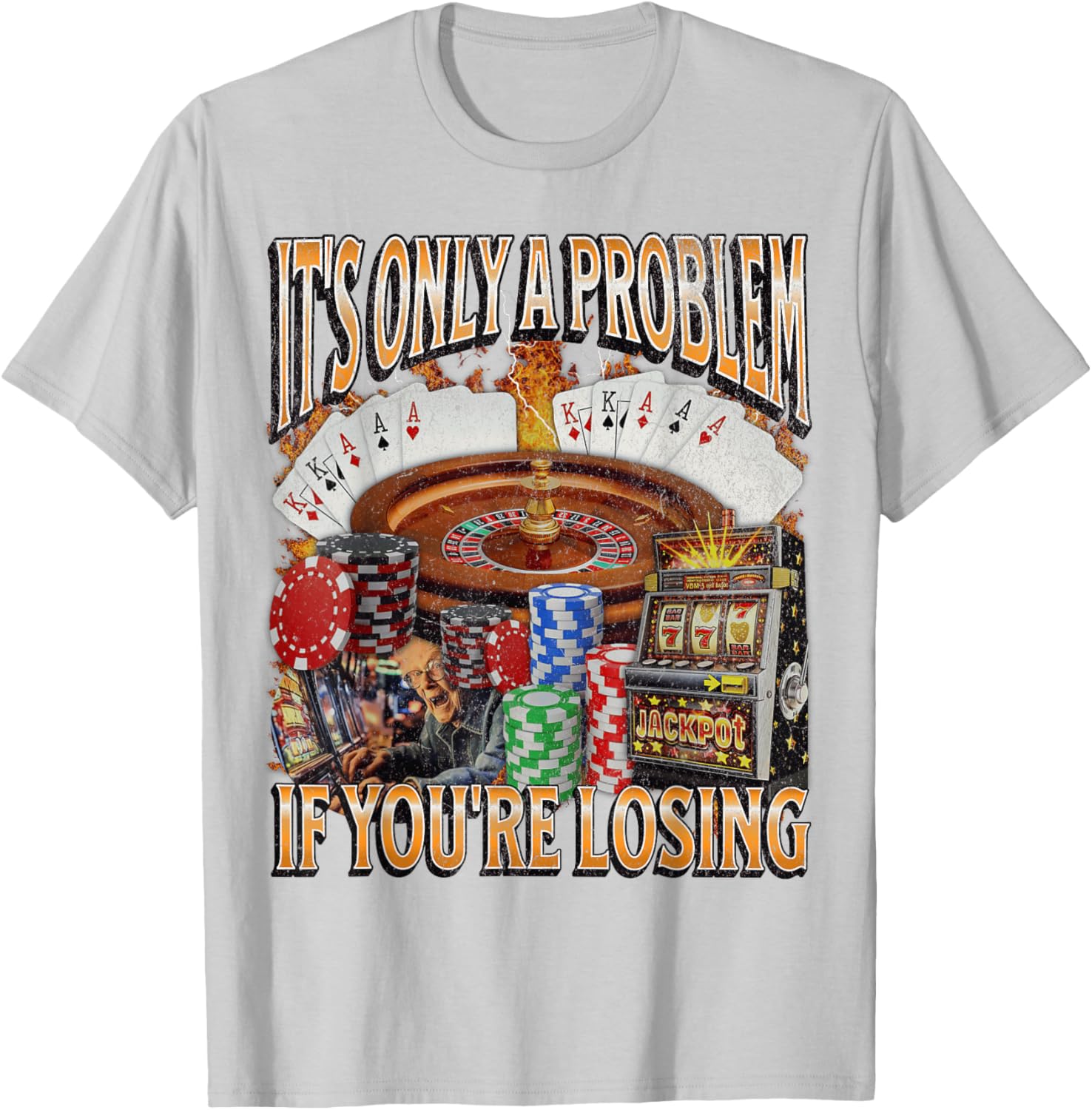 Funny Gambling Bootleg Graphic T-Shirt Perfect for Losing Bet Lovers - 28