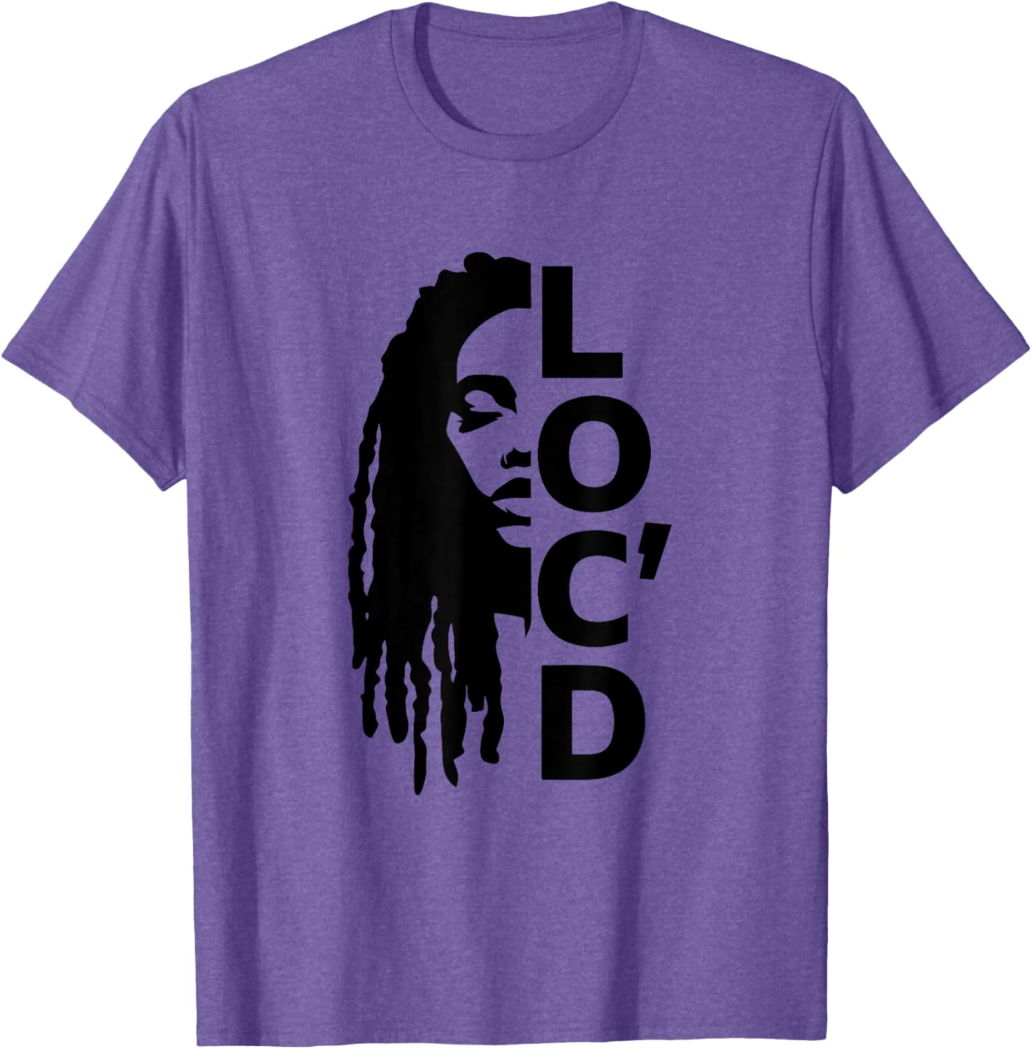 Loc'd For Life Afro Locs T-Shirt for Proud Black Melanin Women - 17