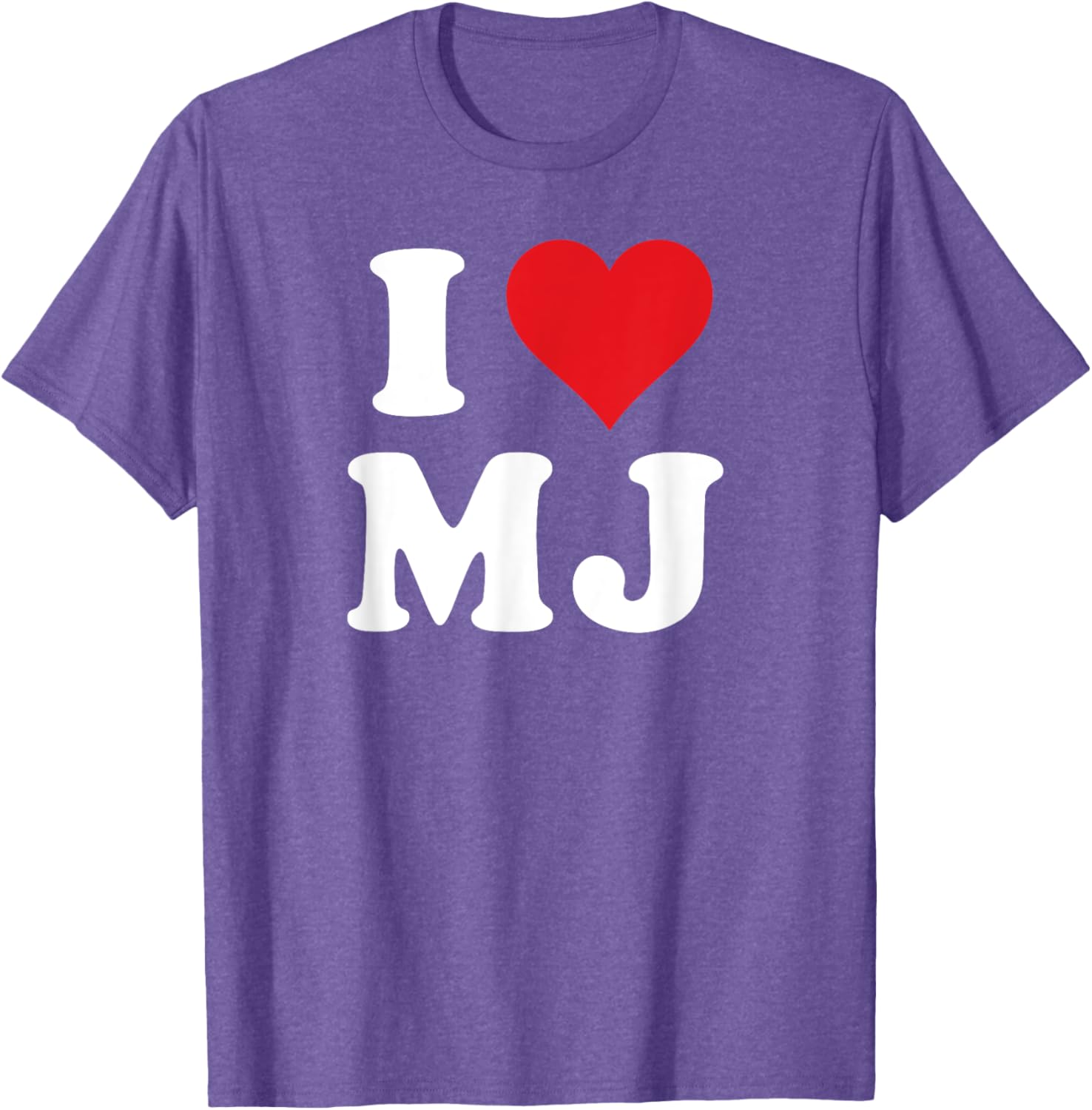 I Love MJ Initials Heart M J Personalized T-Shirt for Fans - 10