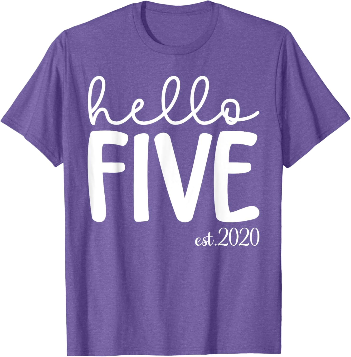 Hello Five 5th Birthday T-Shirt for Girls Age 5 Cute Gift Idea - 16