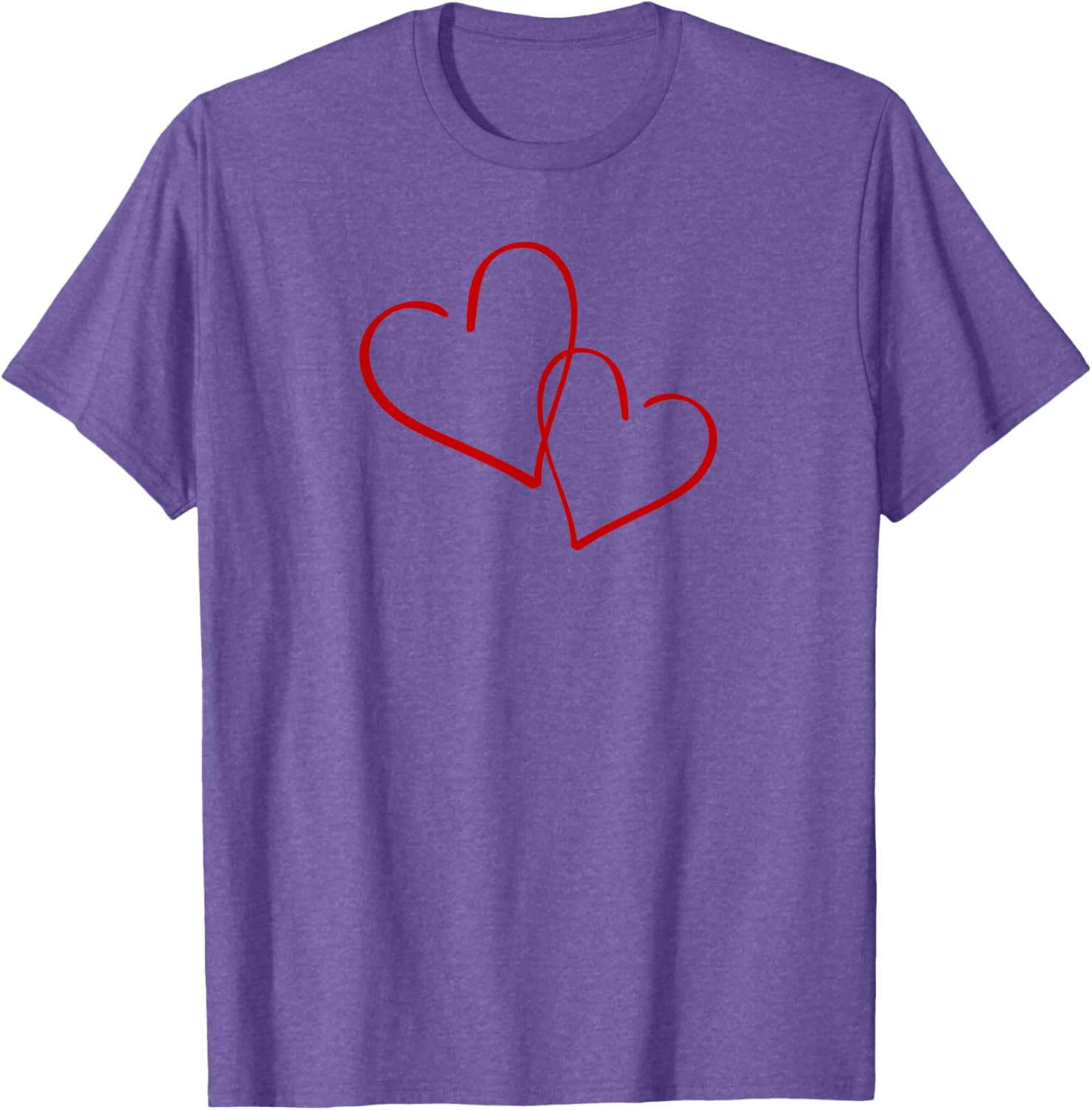 Valentine's Day Red Linked Hearts T-Shirt Perfect for Cupid's Day Celebration - 13