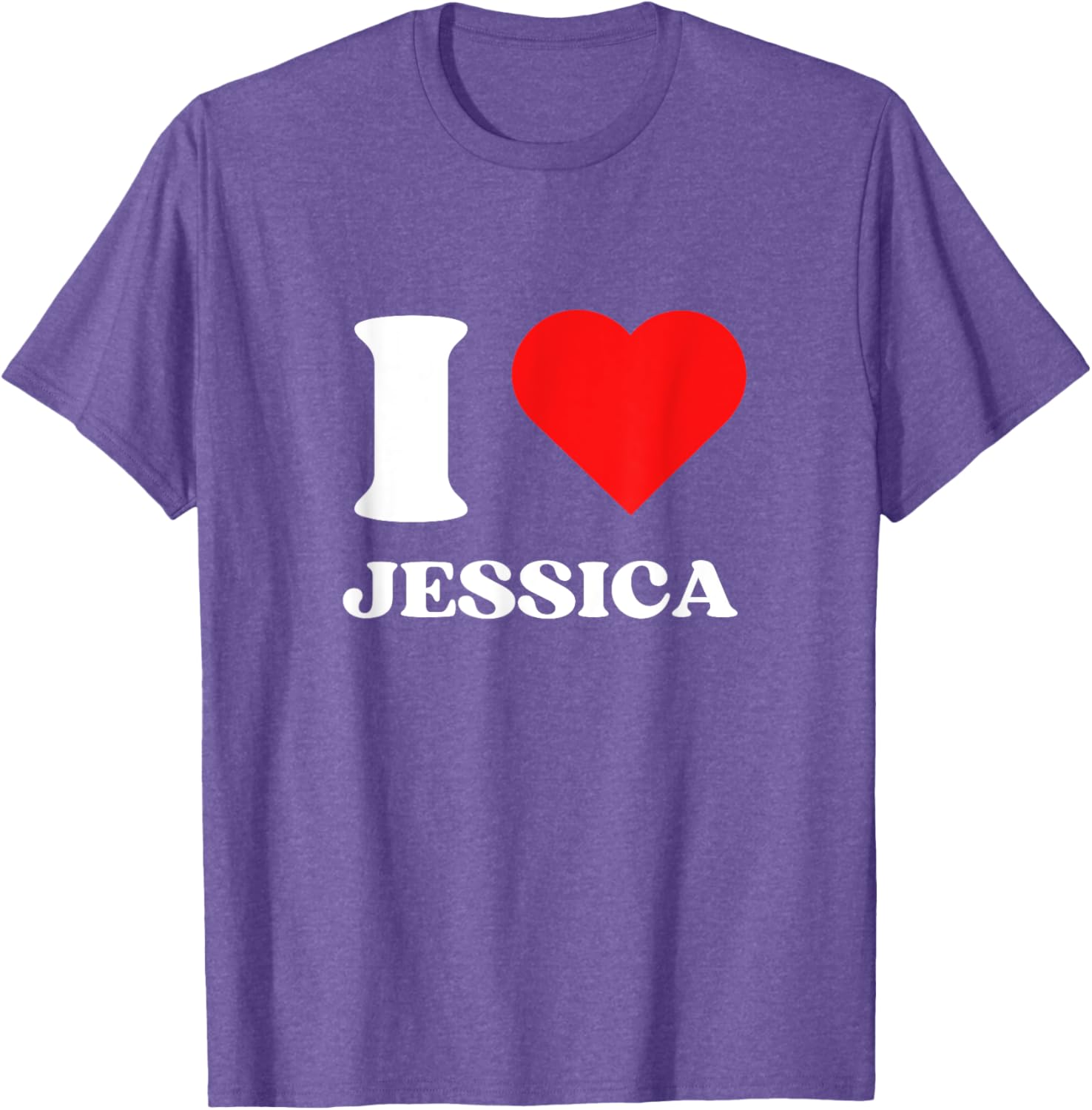 I Love Jessica Y2K Heart Graphic Valentine's Day T-Shirt for Women - 5