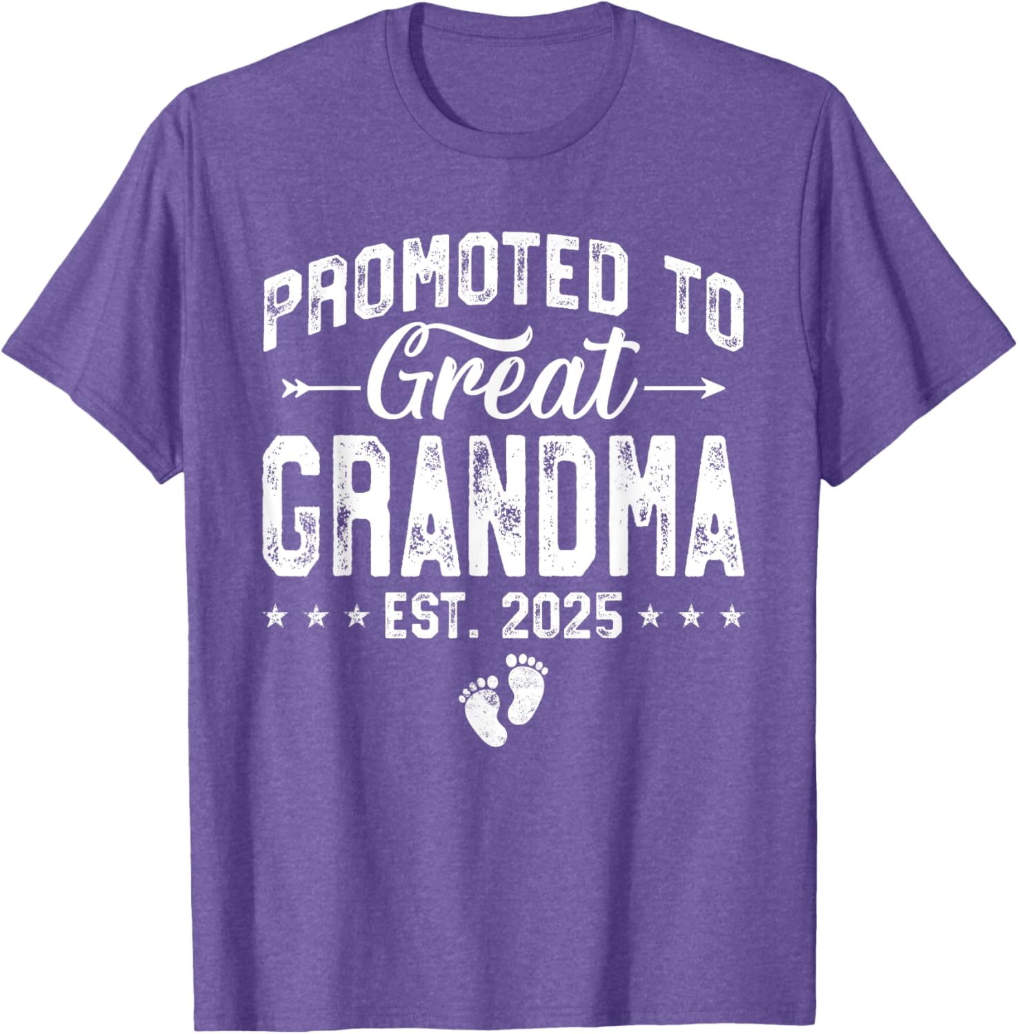 Promoted to Great Grandma 2025 Cute T-Shirt for New Grandparents - 24