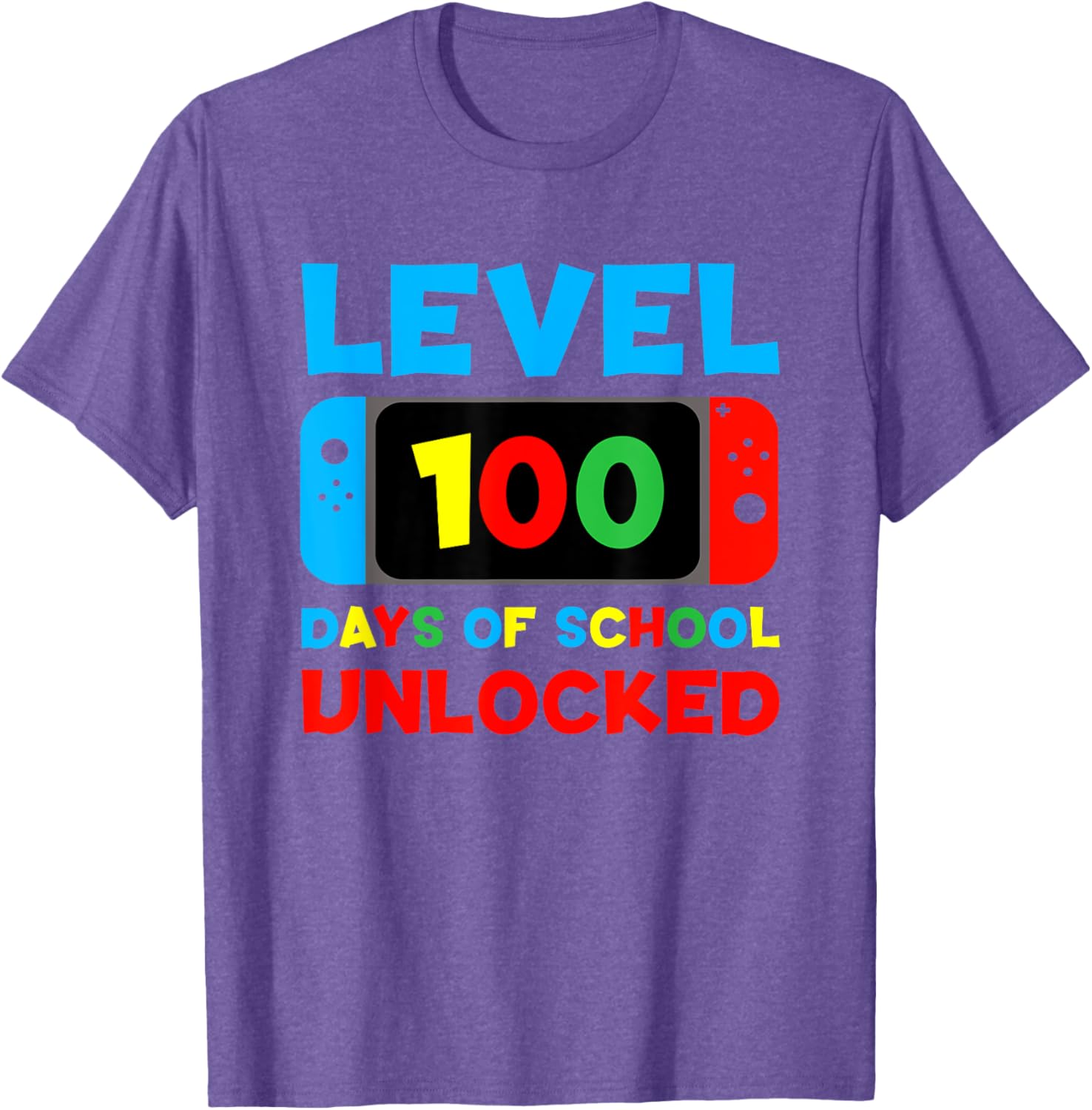 Level 100 Days of School Unlocked T-Shirt for Kids and Teens - 24