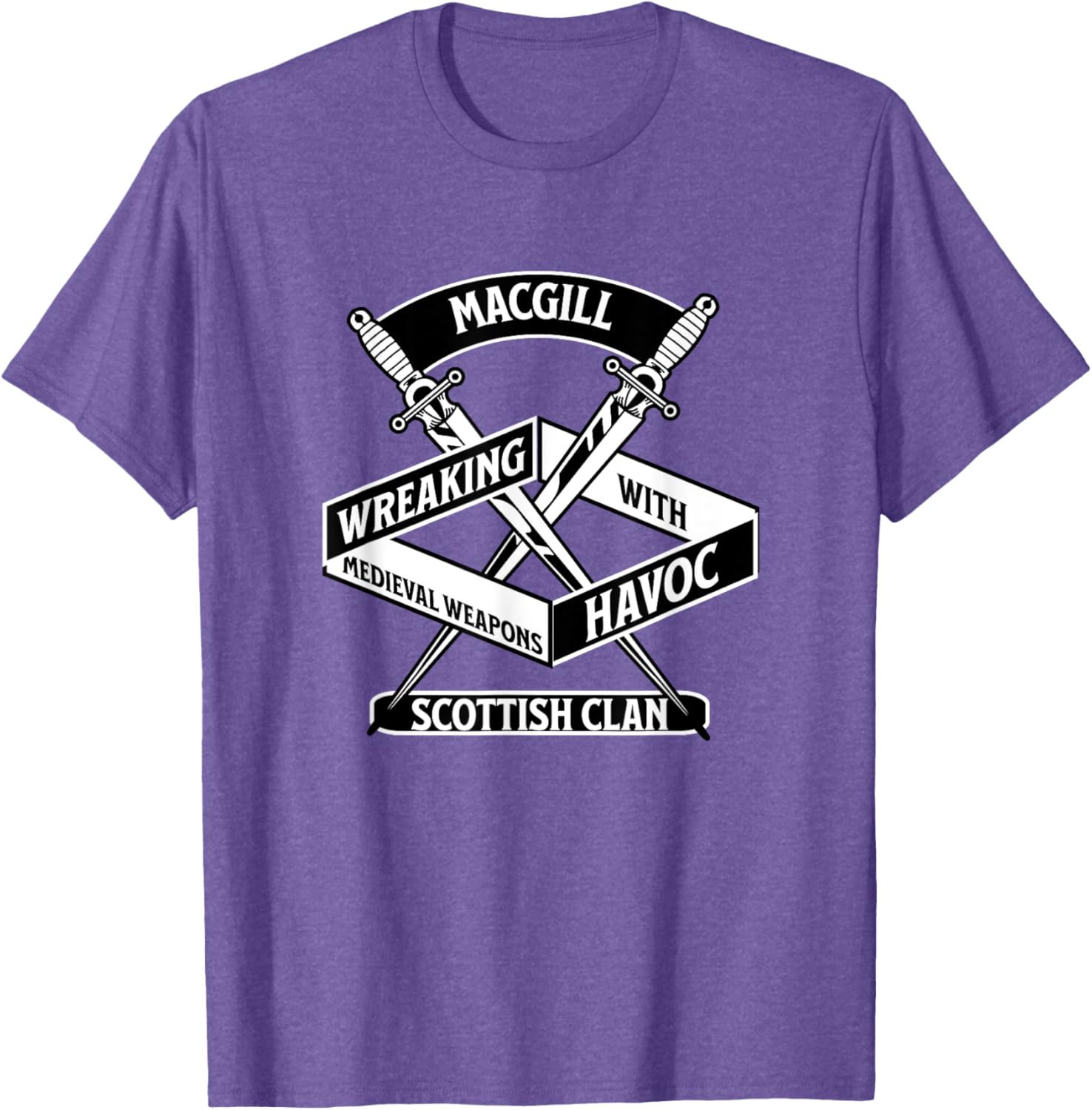MacGill Clan Wreaking Havoc Medieval Weapons T-Shirt for Fans - 15