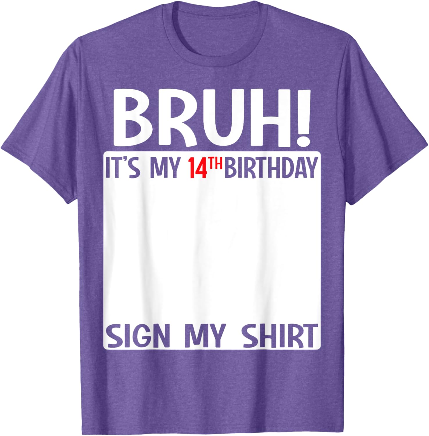 Cool 14th Birthday Sign My Shirt T-Shirt for Fun Celebrations - 6