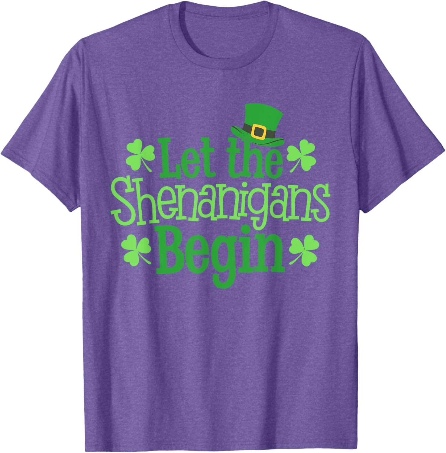Funny Let The Shenanigans Begin St Patrick's Day Clover T-Shirt - 2