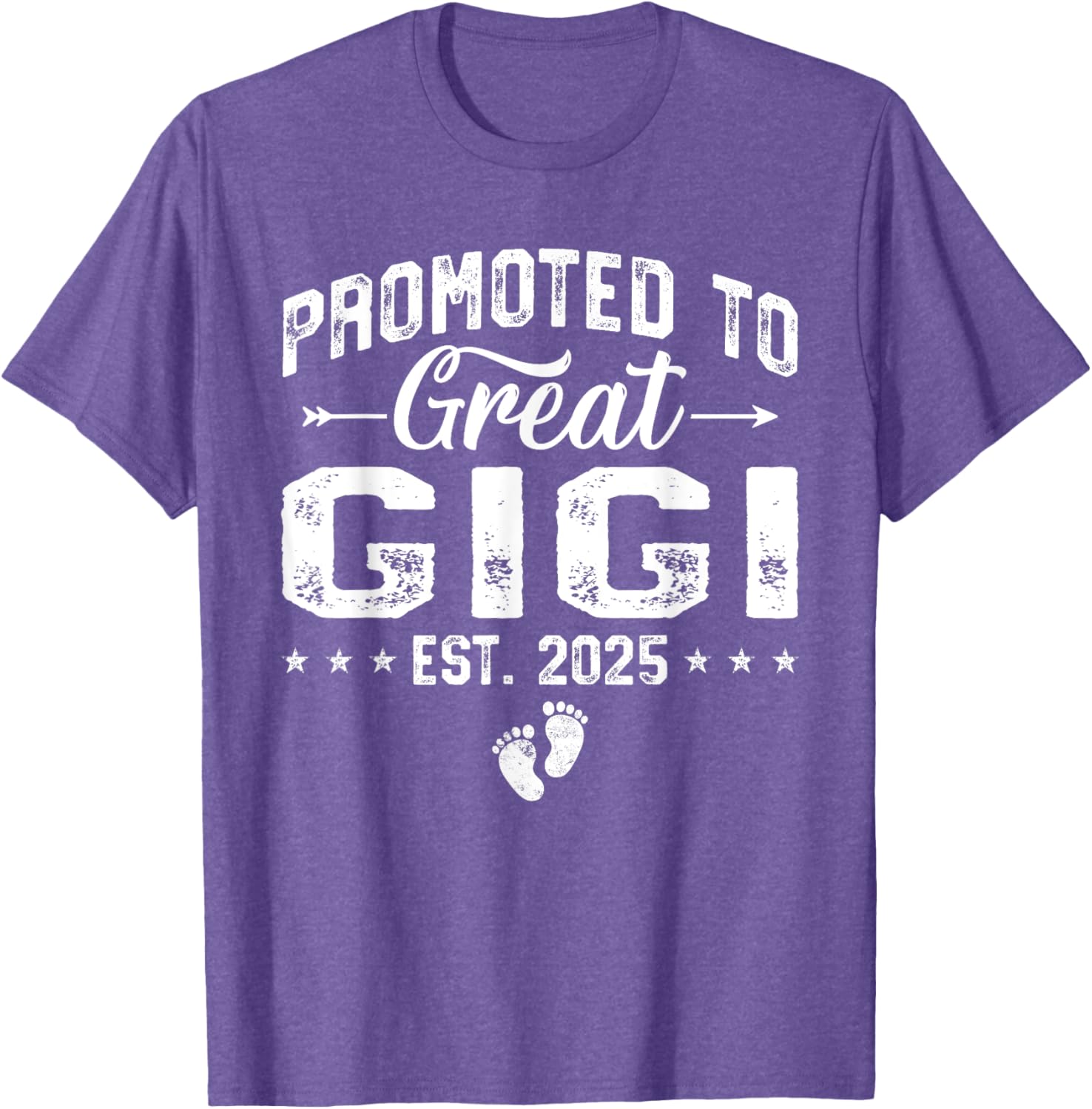 Promoted to Great Gigi 2025 Grandma T-Shirt Gift for New Grandparents - 1