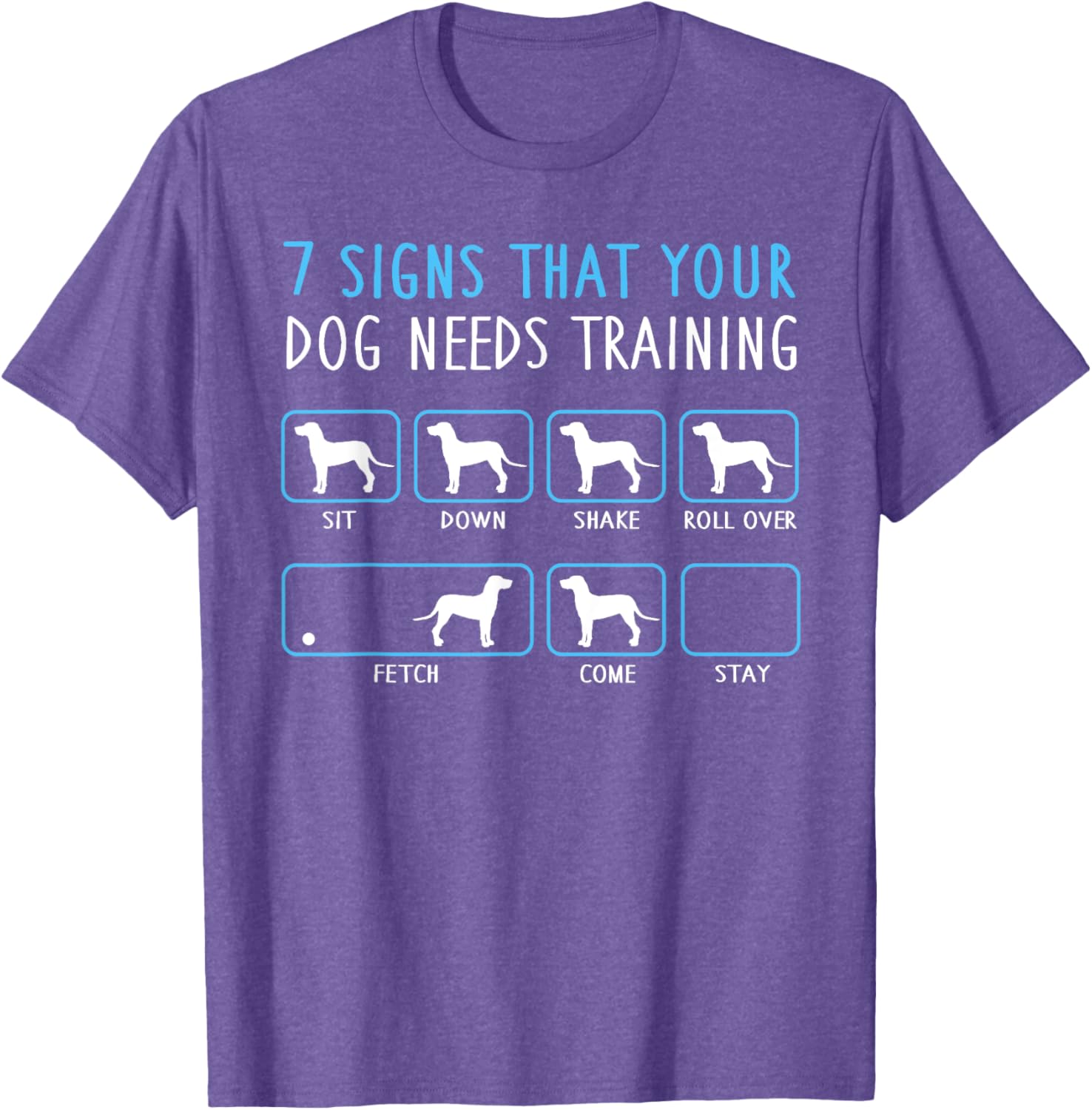 Funny Dog Training T-Shirt 7 Signs Your Pup Needs Training for Pet Lovers - 4