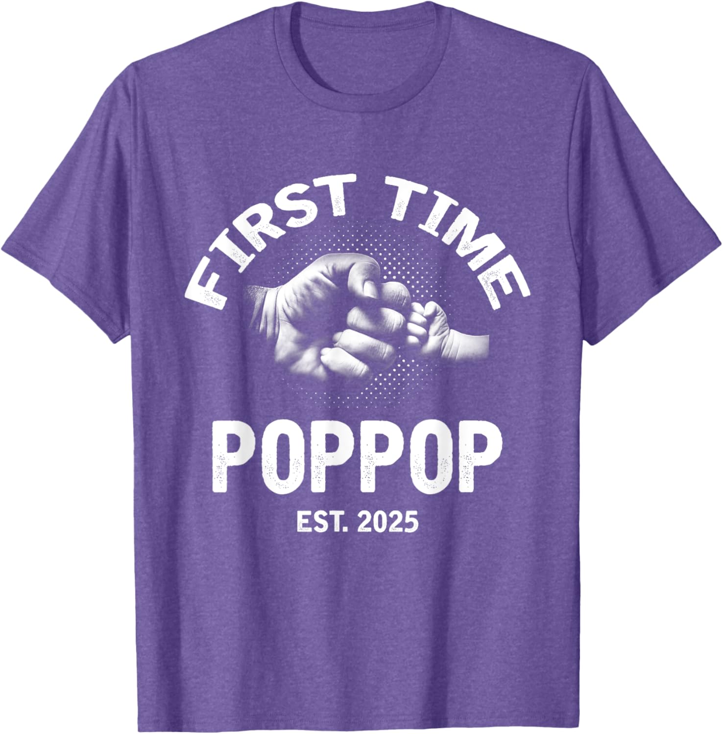 First Time Poppop Established 2025 Vintage Father's Day T-Shirt - 6