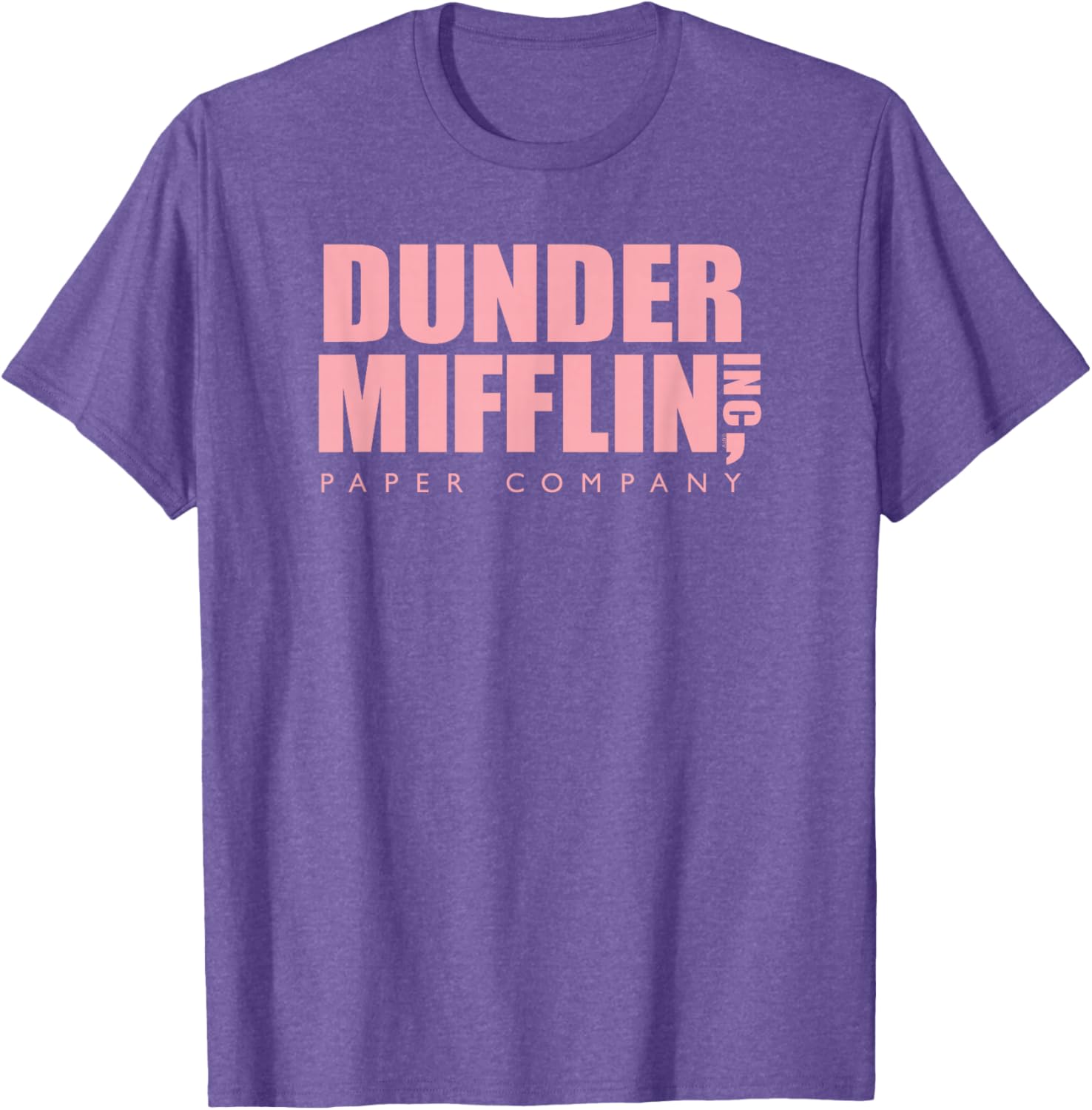 Pink Dunder Mifflin Logo T-Shirt for Office Fans - Fun Casual Wear - 9