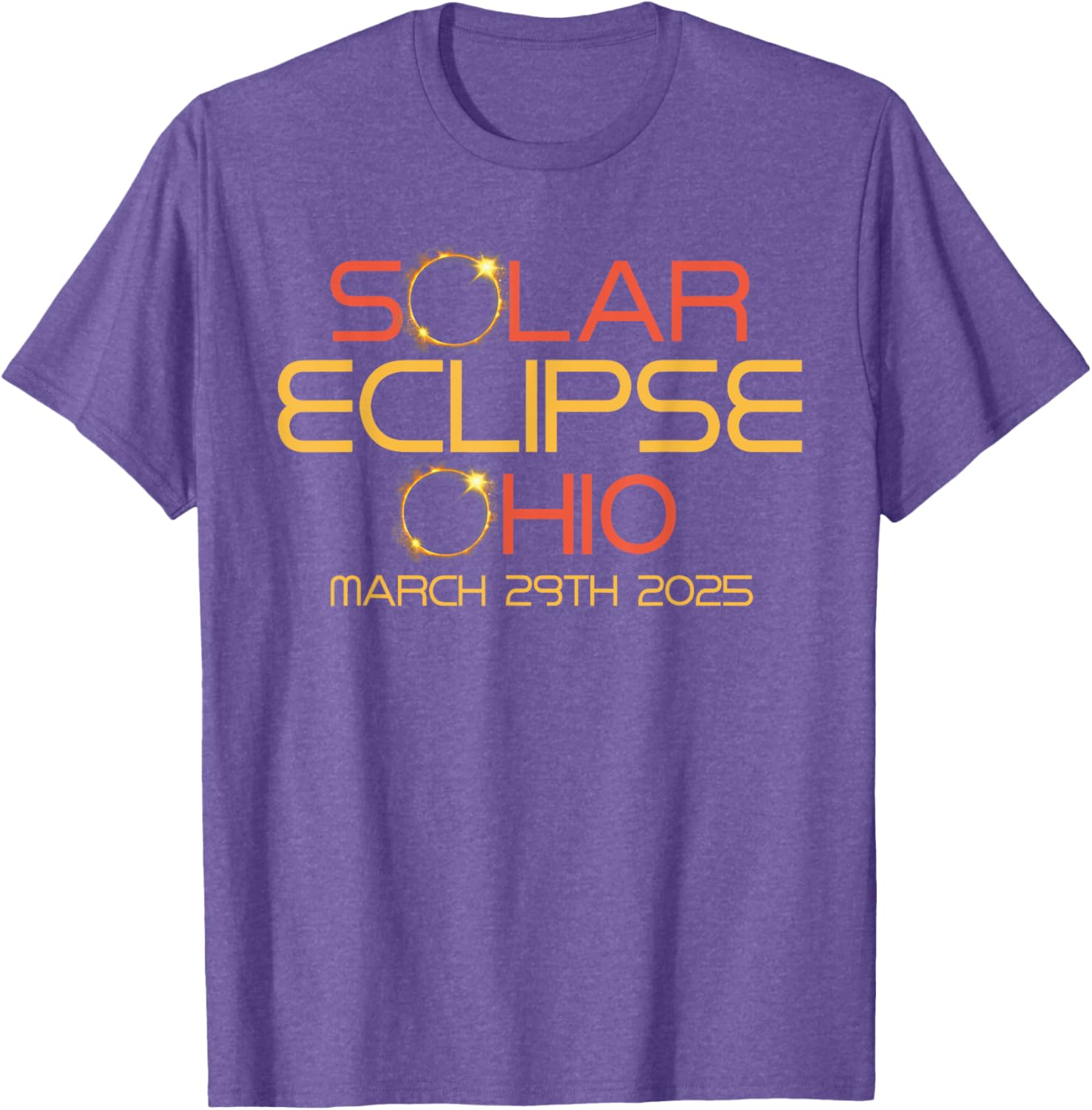 Partial Solar Eclipse March 29 2025 T-Shirt for Ohio Eclipse Fans - 2