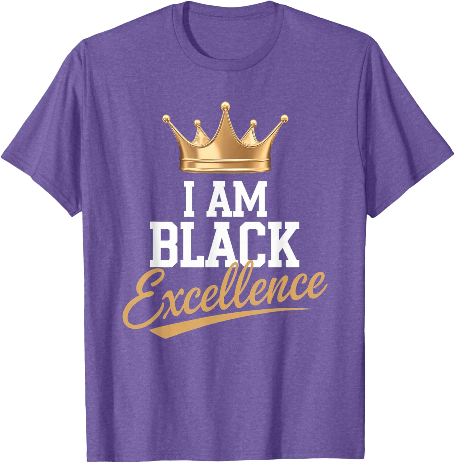 I AM BLACK EXCELLENCE Motivational Afro History T-Shirt for All Ages - 18