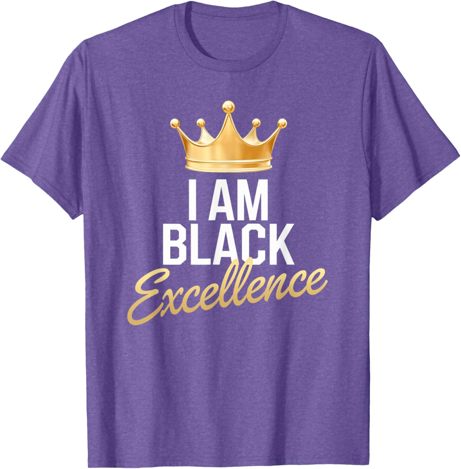 I AM BLACK EXCELLENCE Afro Motivation T-Shirt for Black History Month - 2