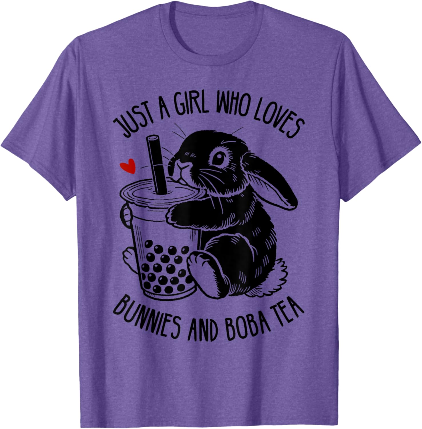 Just A Girl Who Loves Bunnies and Boba Tea Holland Lop T-Shirt - 19