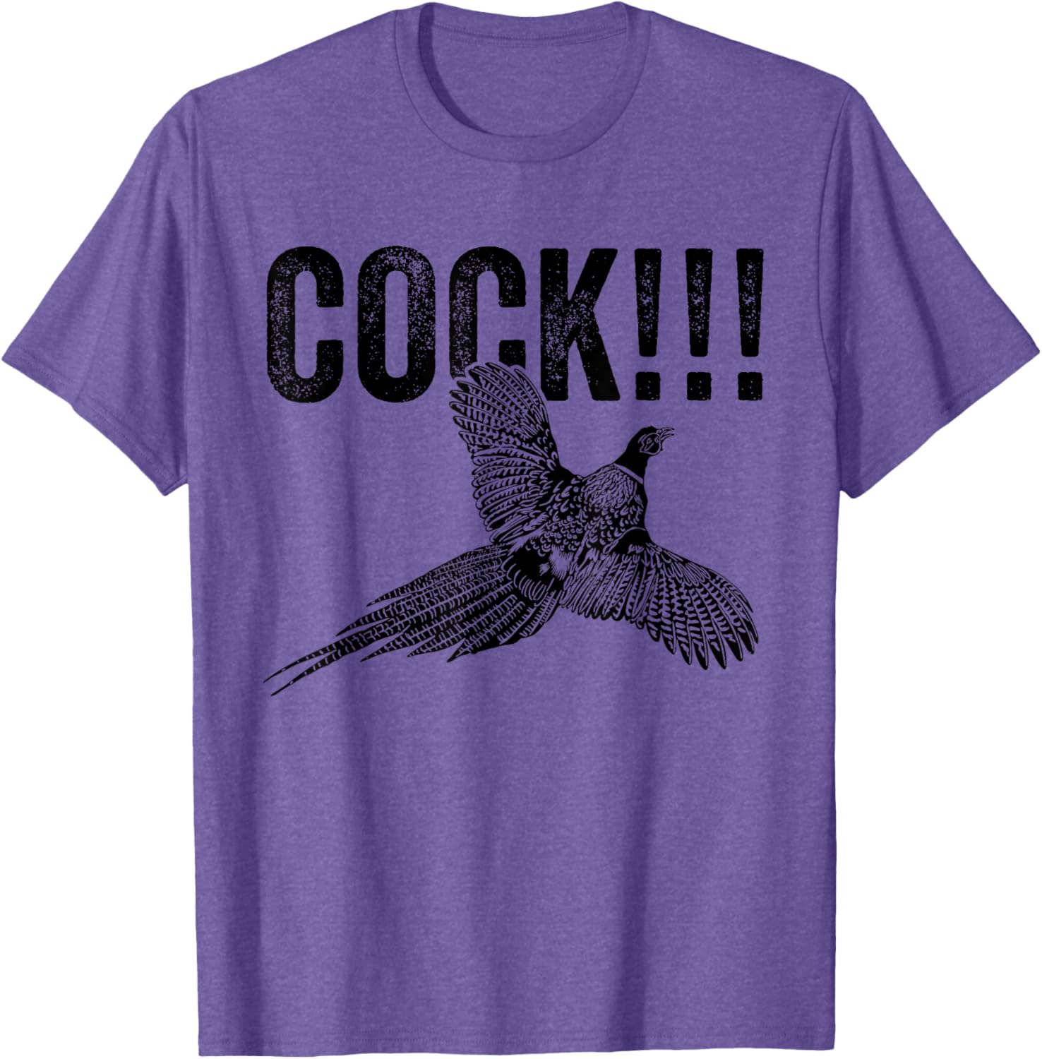 Funny Men's Cock Pheasant Hunting T-Shirt for Upland Hunters - 1