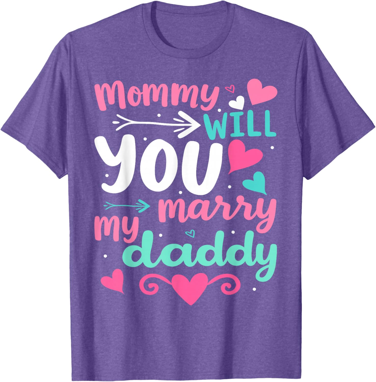 Funny Toddler T-Shirt Mommy Will You Marry My Daddy Wedding Gift - 4