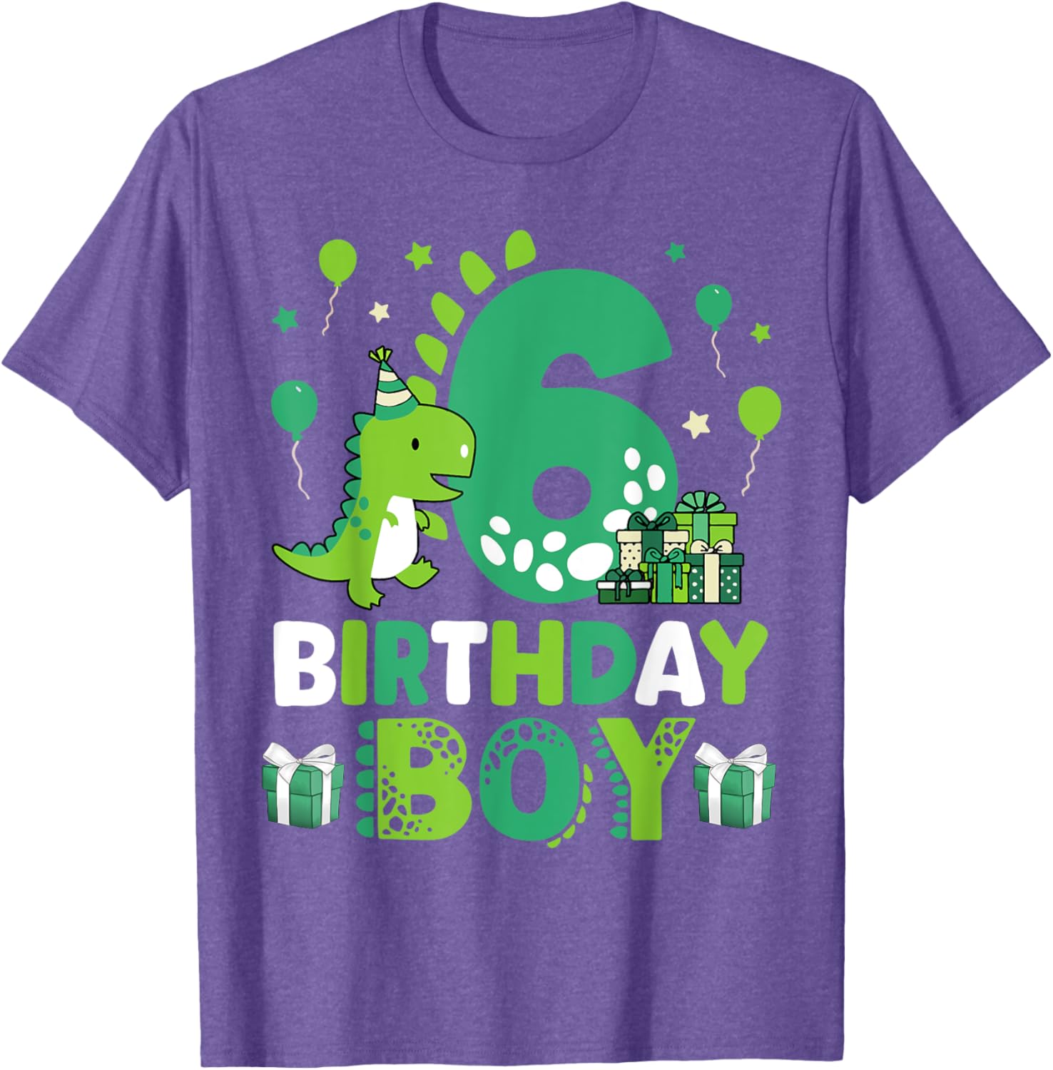 Adorable T Rex Dinosaur Shirt for Boys 6th Birthday Celebration - 25