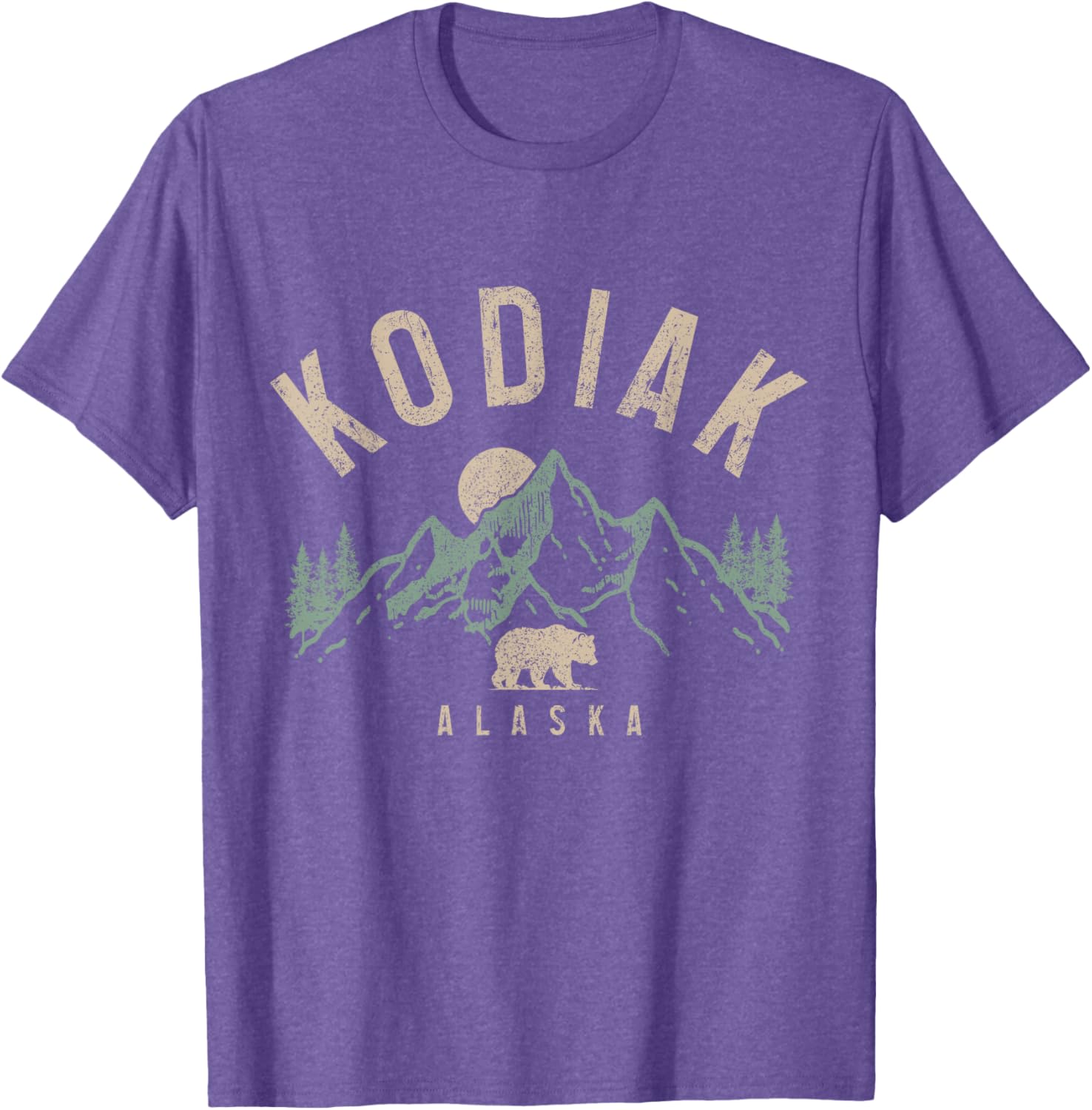 Kodiak Alaska Vintage Bear Mountains T-Shirt for Nature Lovers - 1