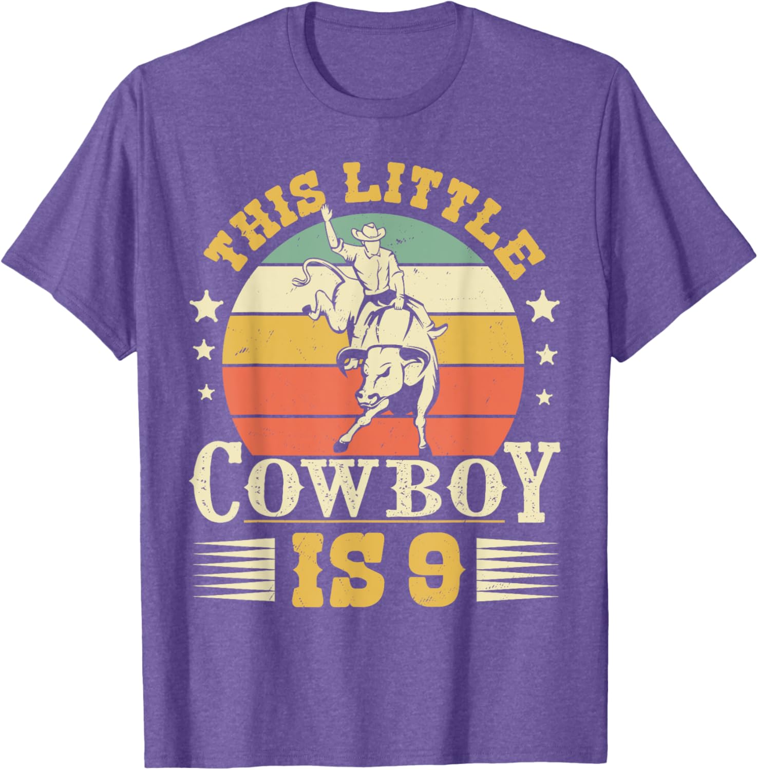 Little Cowboy 9th Birthday T-Shirt for Western Rodeo Fun - 8