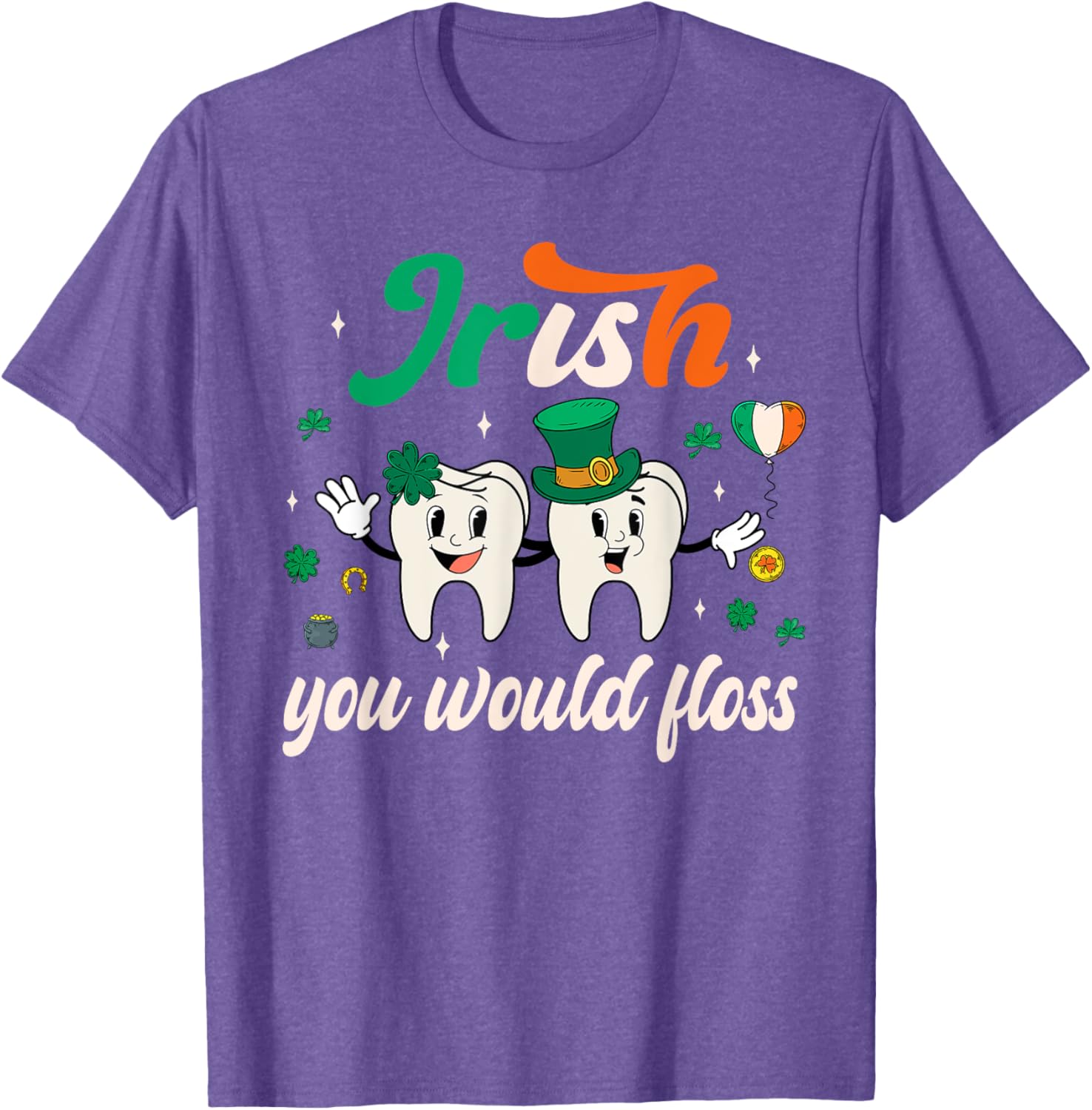 Retro Groovy Irish Dentist Tooth Patrick's T-Shirt for Fun Dental Style - 14