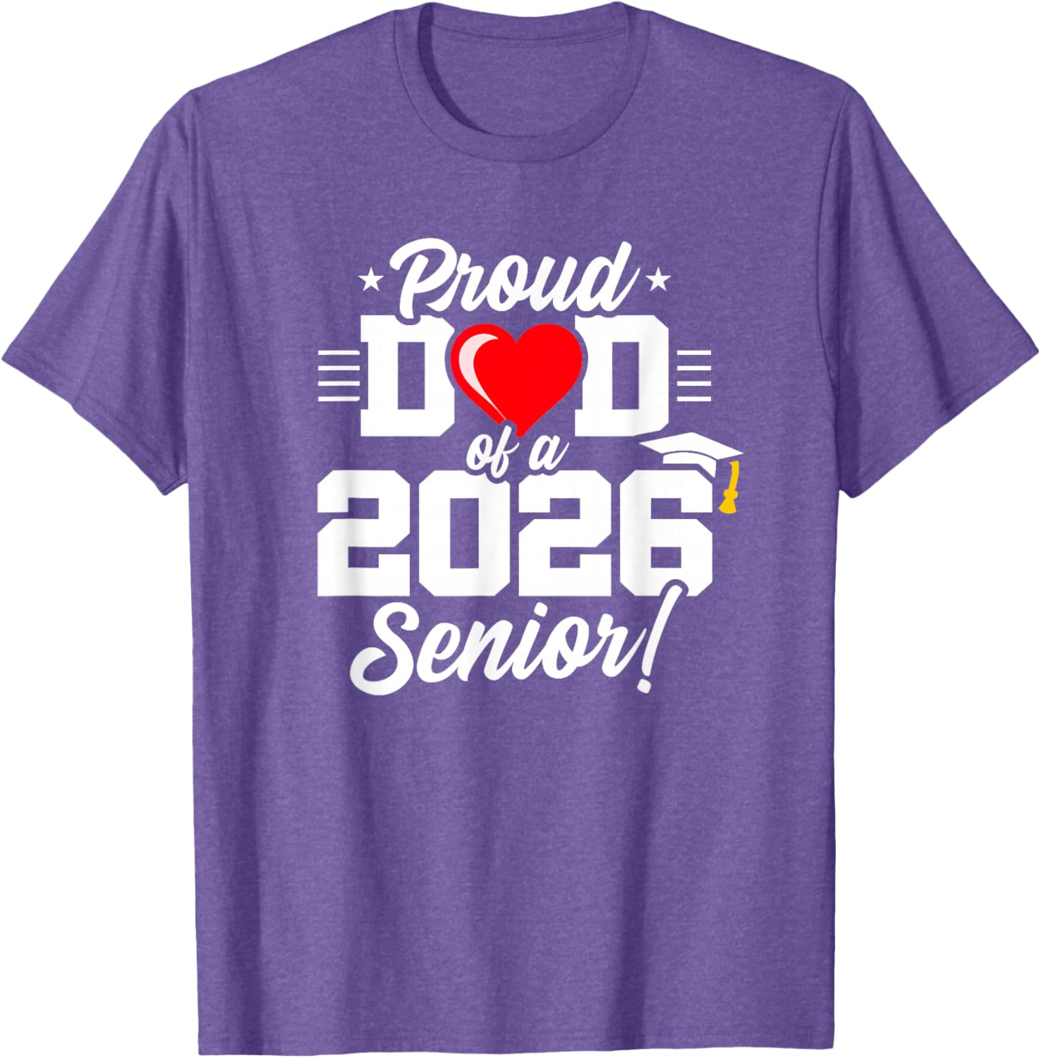 Proud Dad Class of 2026 Senior Year T-Shirt for Graduation Celebrations - 15