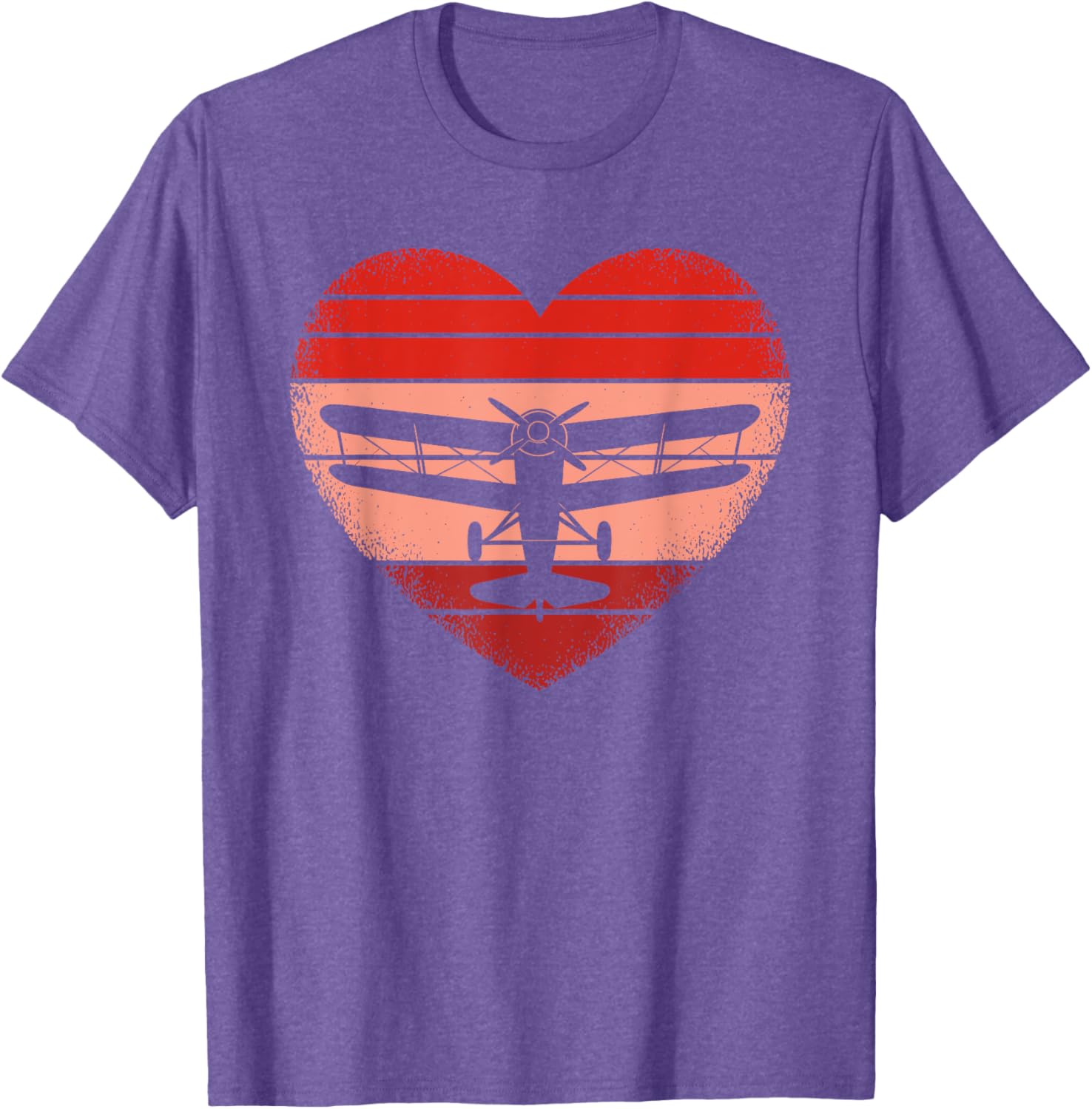 Retro Airplane Heart T-Shirt for Pilots - Cute Valentine Tee for All Ages - 2