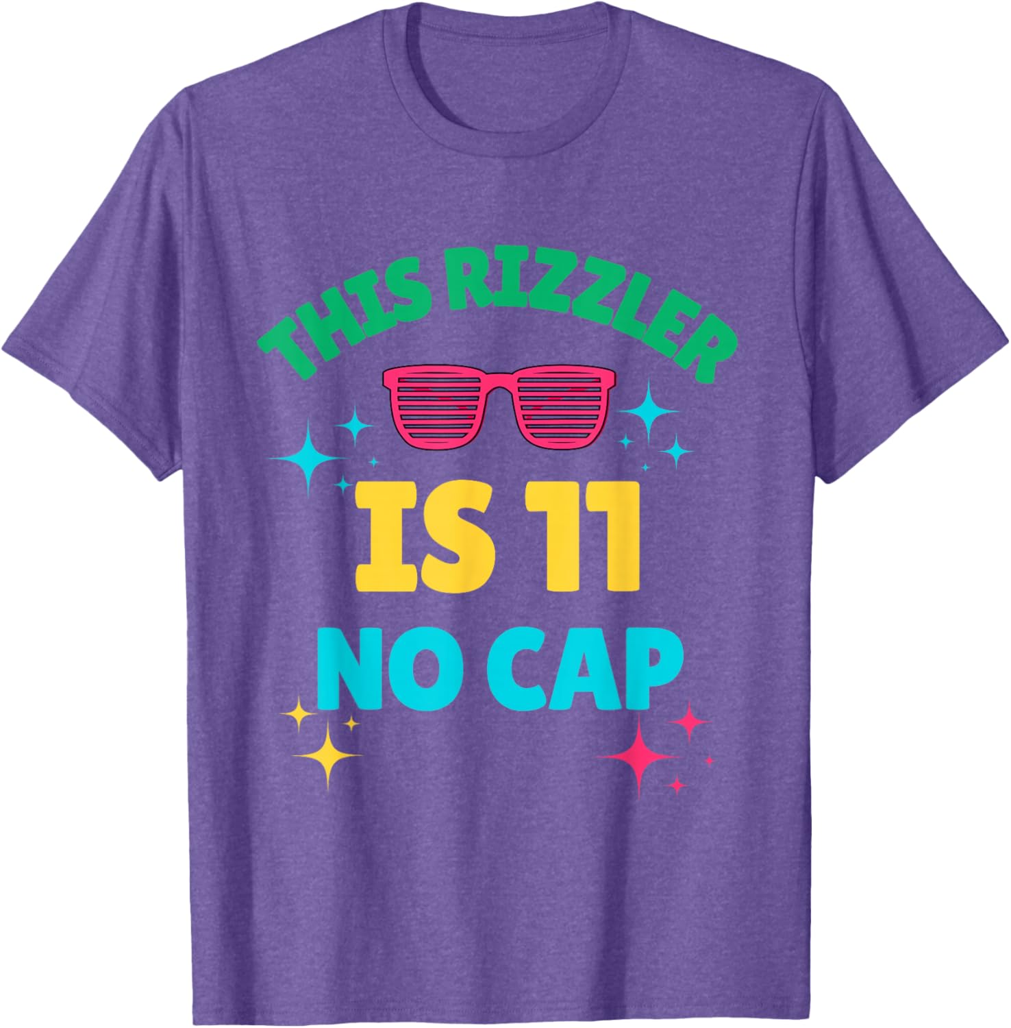 Cool 11th Birthday Rizzler T-Shirt Fun Gift for Boys and Girls - 6