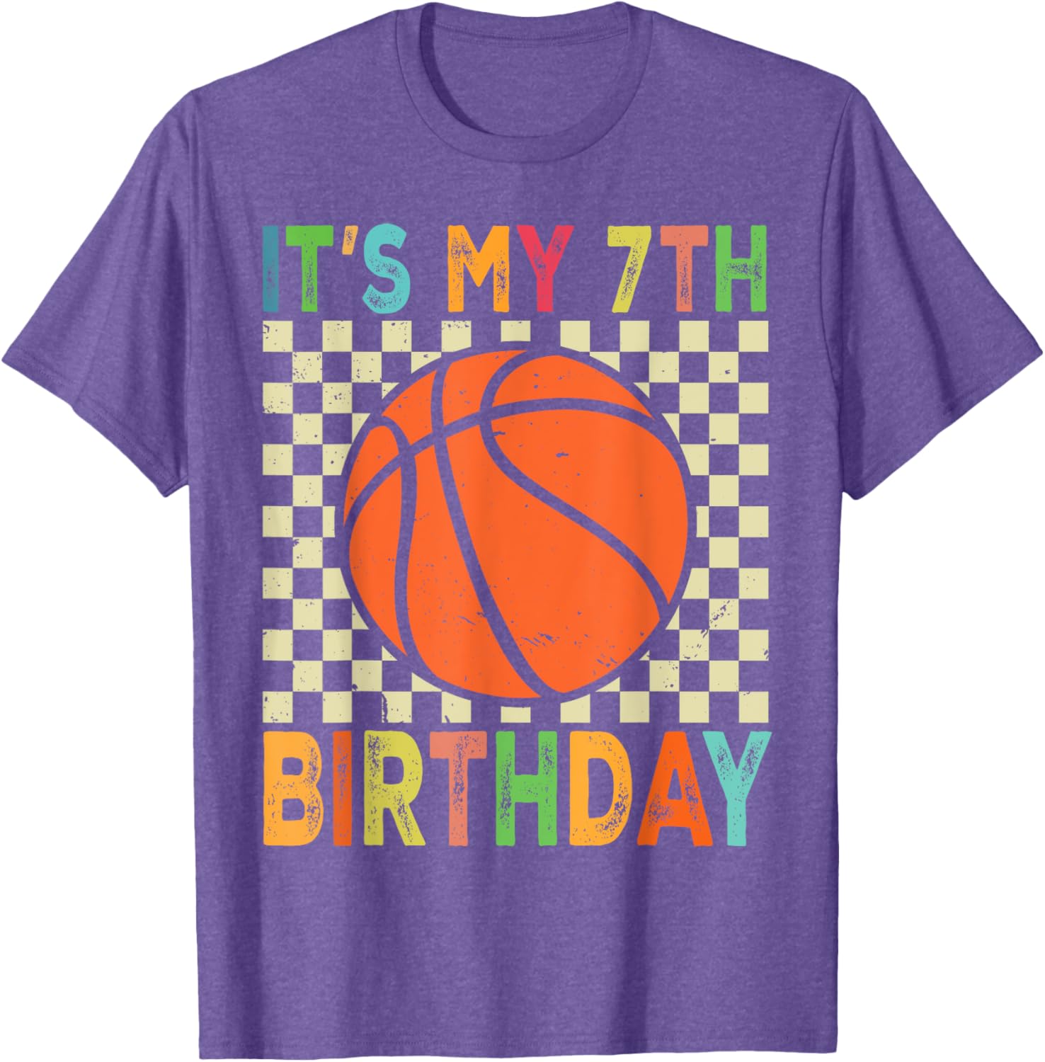 7th Birthday Basketball T-Shirt for Young Players and Fans - 15