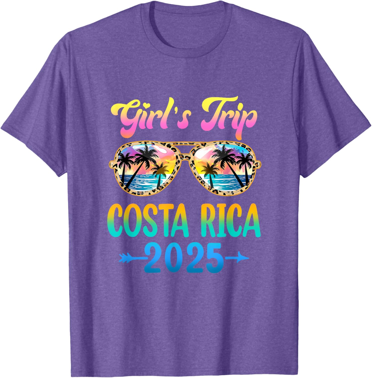 Girls Trip Costa Rica 2025 Summer Vacation Sunglasses T-Shirt - 1